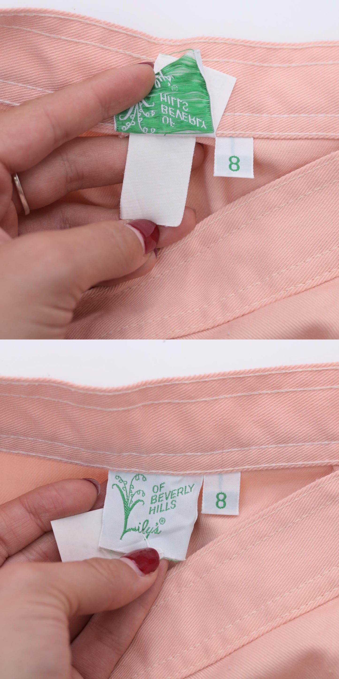 80s Peach Pink High-Waisted Shorts Princeville Kauai Snap Pleated Small S