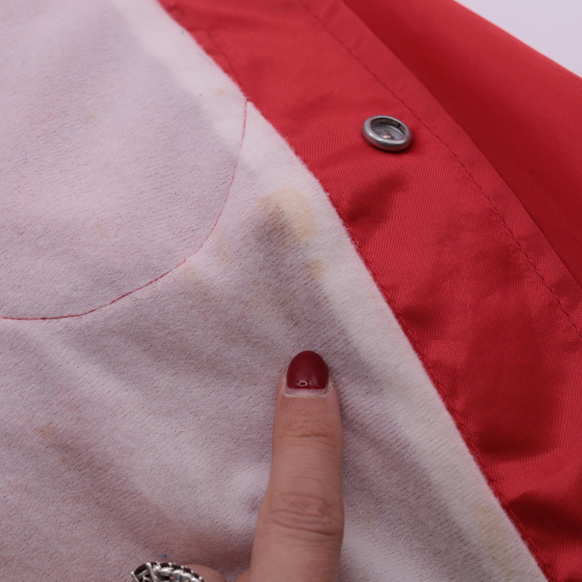 90s Capricorn Red Satin Bomber Jacket Karate Patch Medium