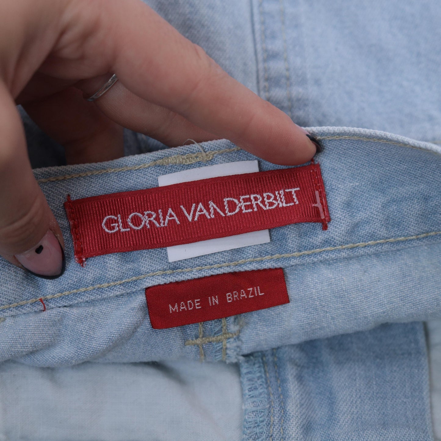 90s Gloria Vanderbilt Light Blue Denim Cargo Shorts High Waisted Medium M