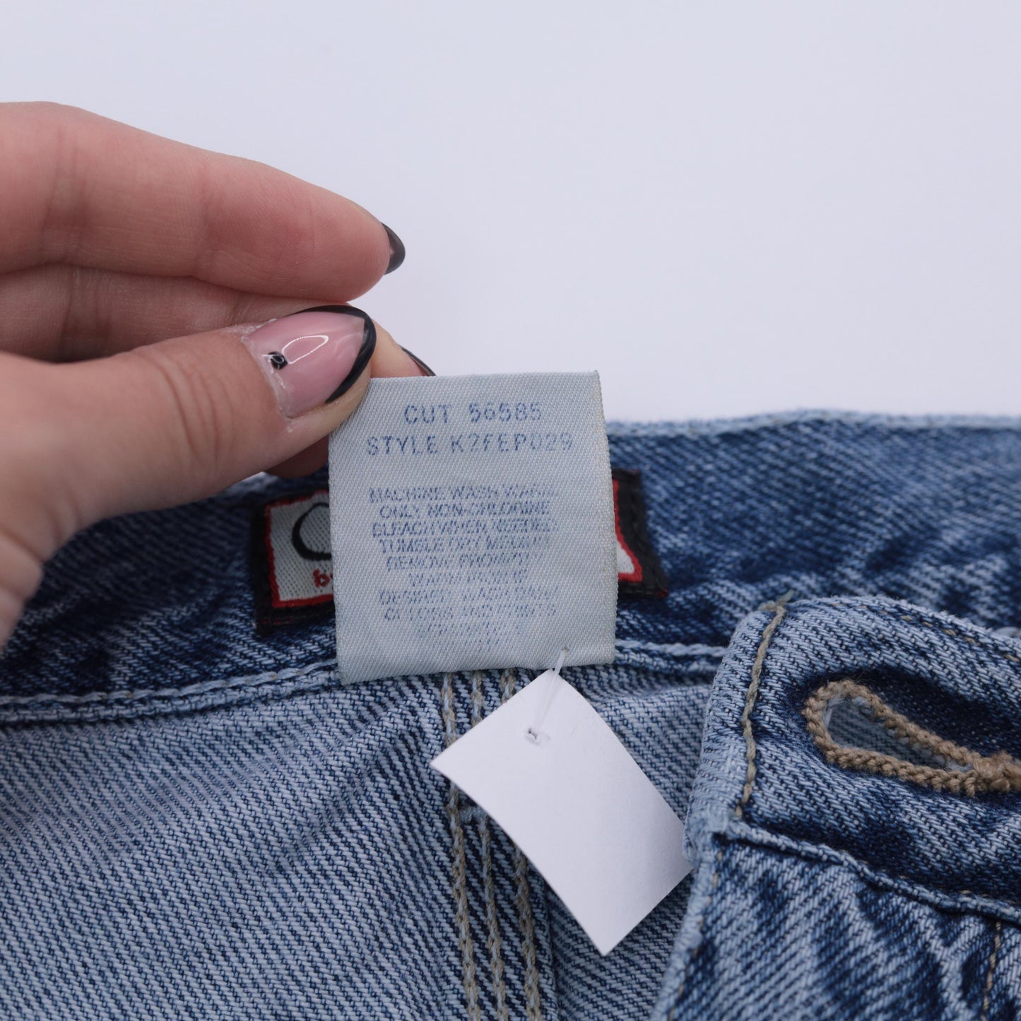 90s Cenza Palmetto Light Blue Denim Shorts High Waisted Cuffed Large L