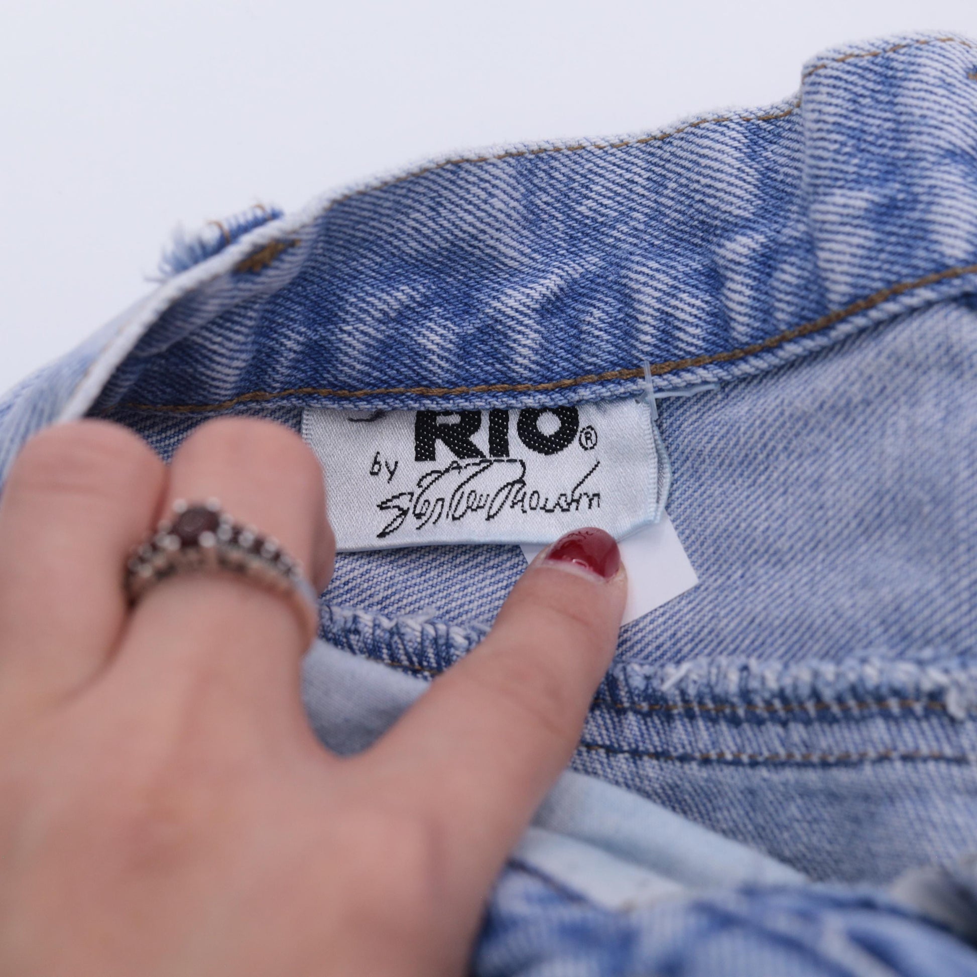 90s Rio Mom Jeans High Waisted Light Blue Denim Straight Leg Extra Small XS