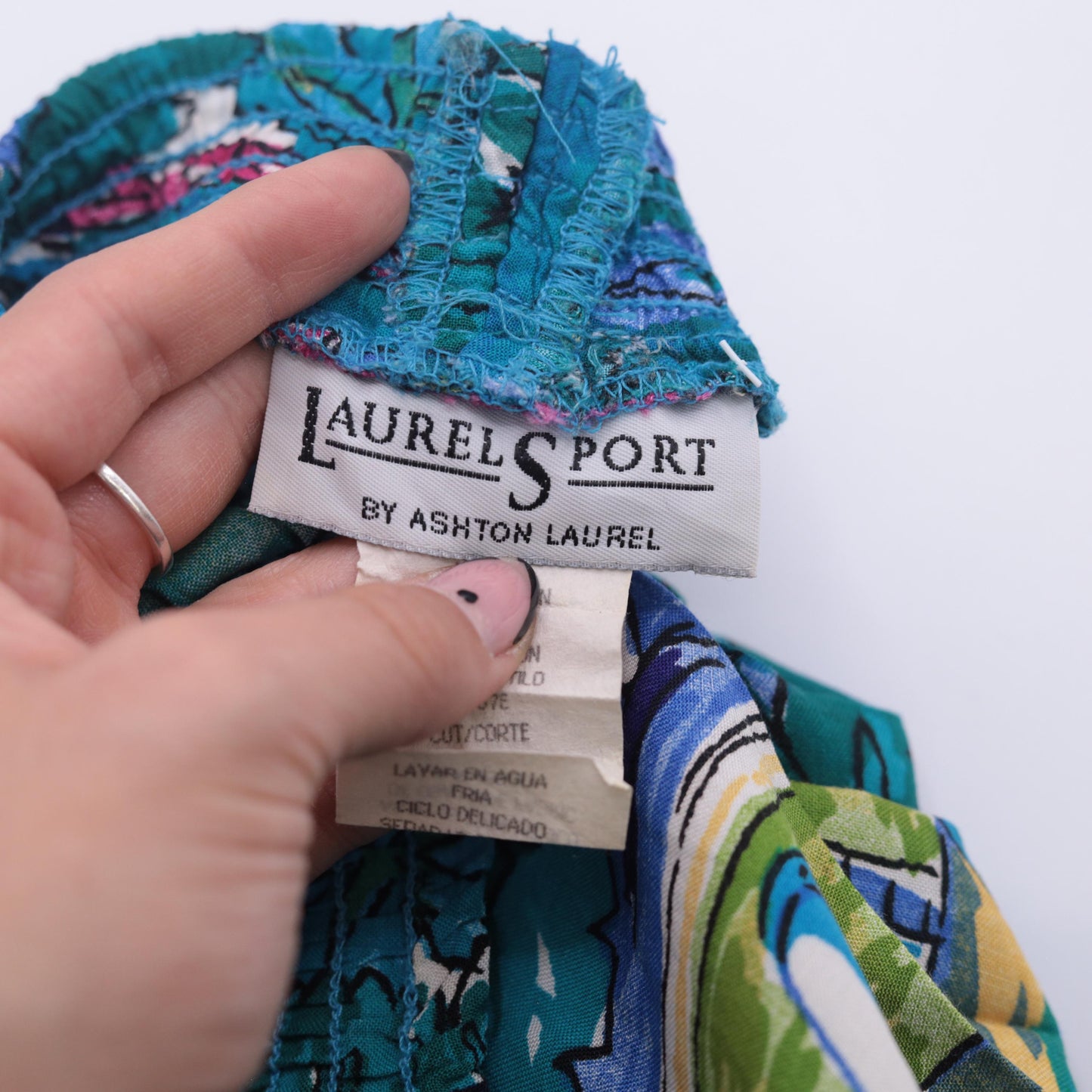 90s Laurel Sport Tropical Shorts Sailboat Palm Tree Print High Waist Small S