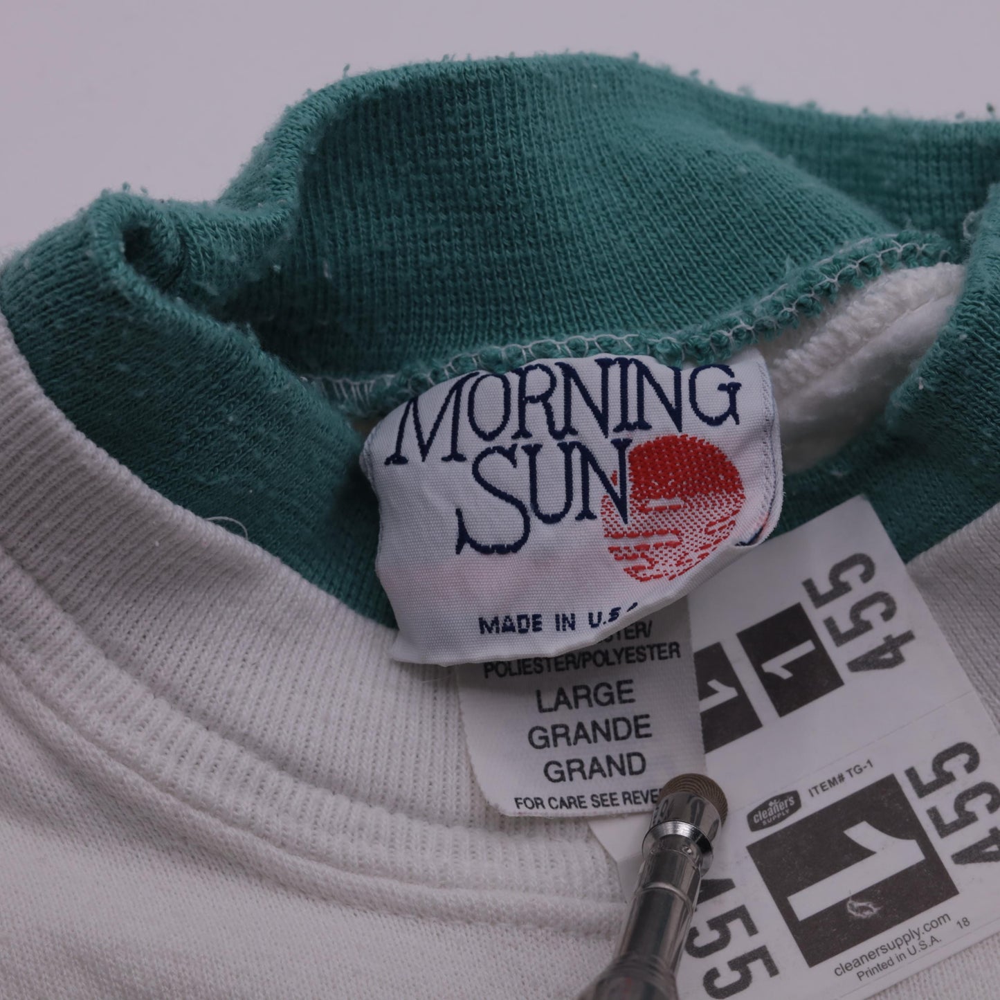 90s Morningsun Grape Vine Sweatshirt White Purple Green Crewneck Large L