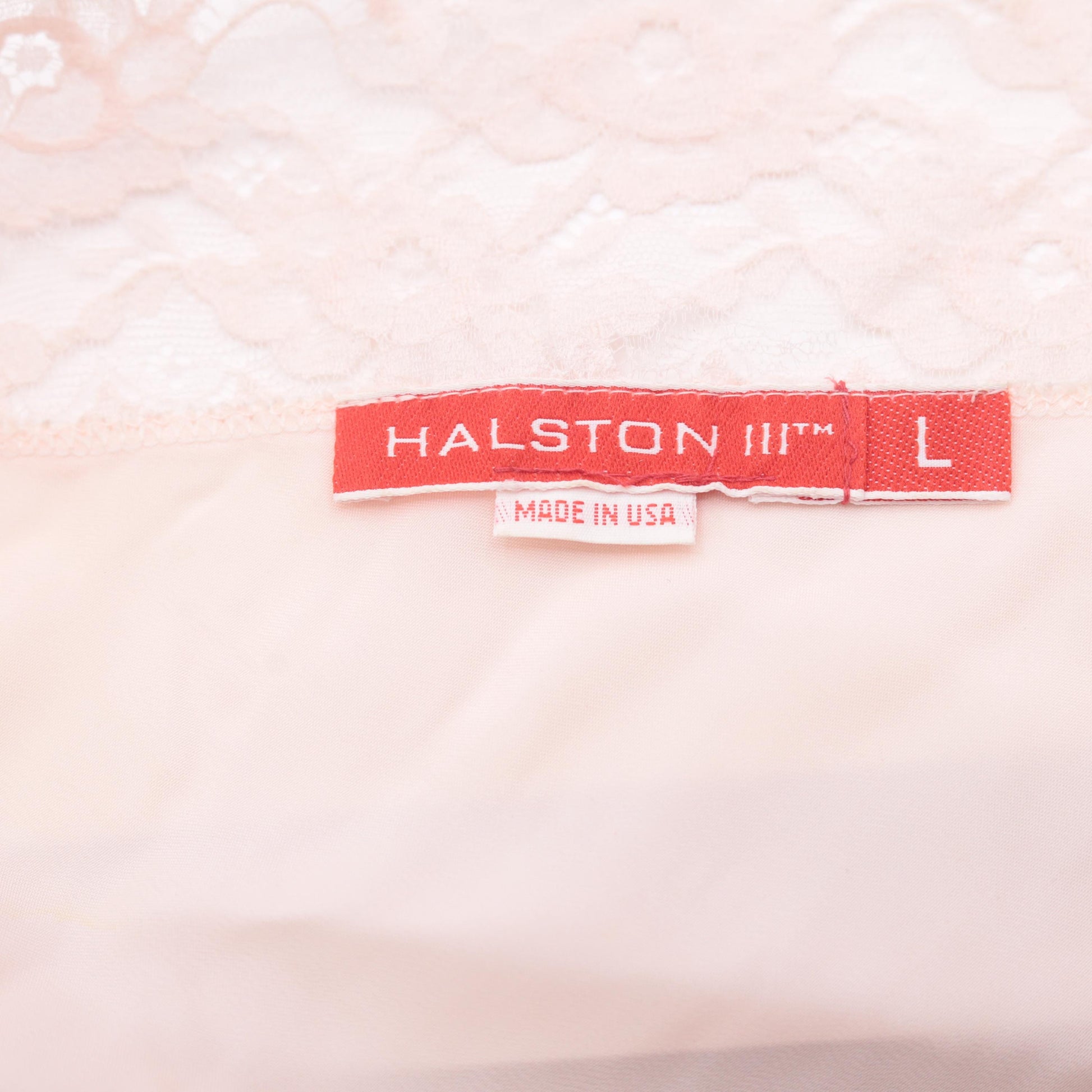 80s Halston Pink Lace Camisole Spaghetti Strap Tank Top Medium Large