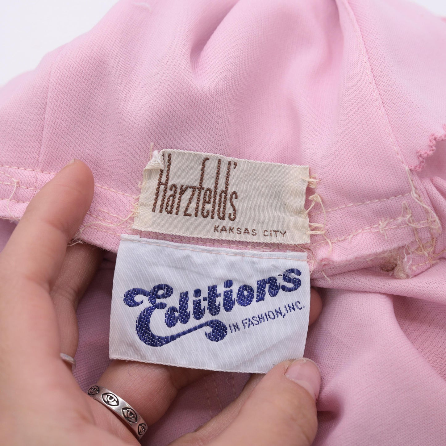 70s Pink Ruffle Maxi Dress Open Back Empire Waist Small