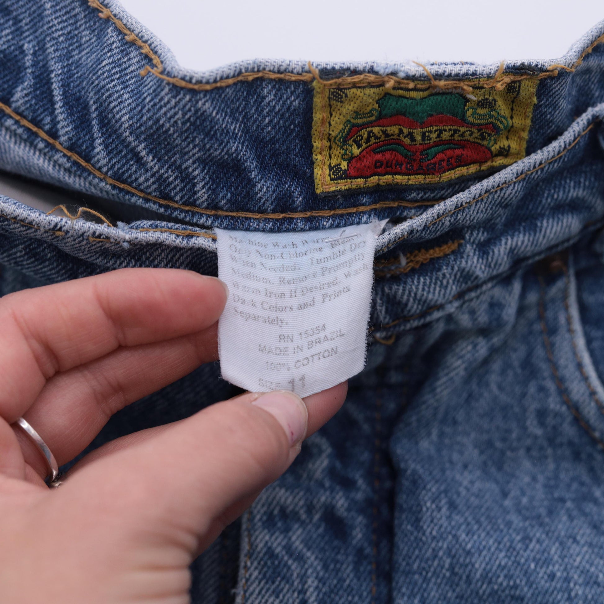 90s Palmetto's Dungarees Mom Jeans Light Blue High Waisted Small S