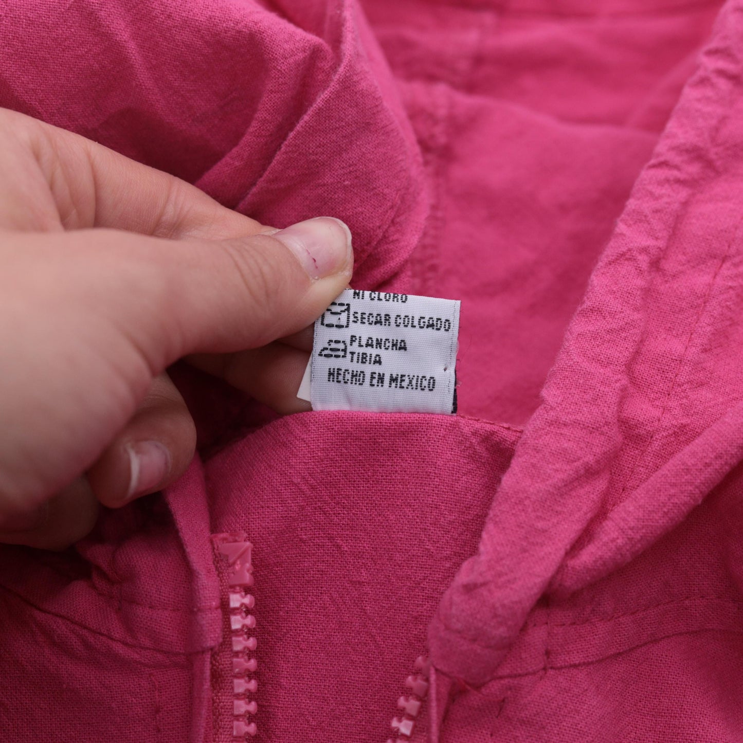 90s Los Algodones Mexico Zip Hoodie Pink Cotton Coyote Cactus Graphic Small