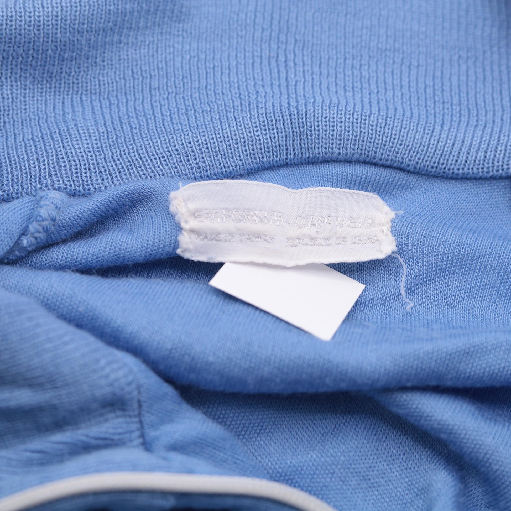 70s Track Jacket Baby Blue Striped Zip-Up Raglan Warmup Small