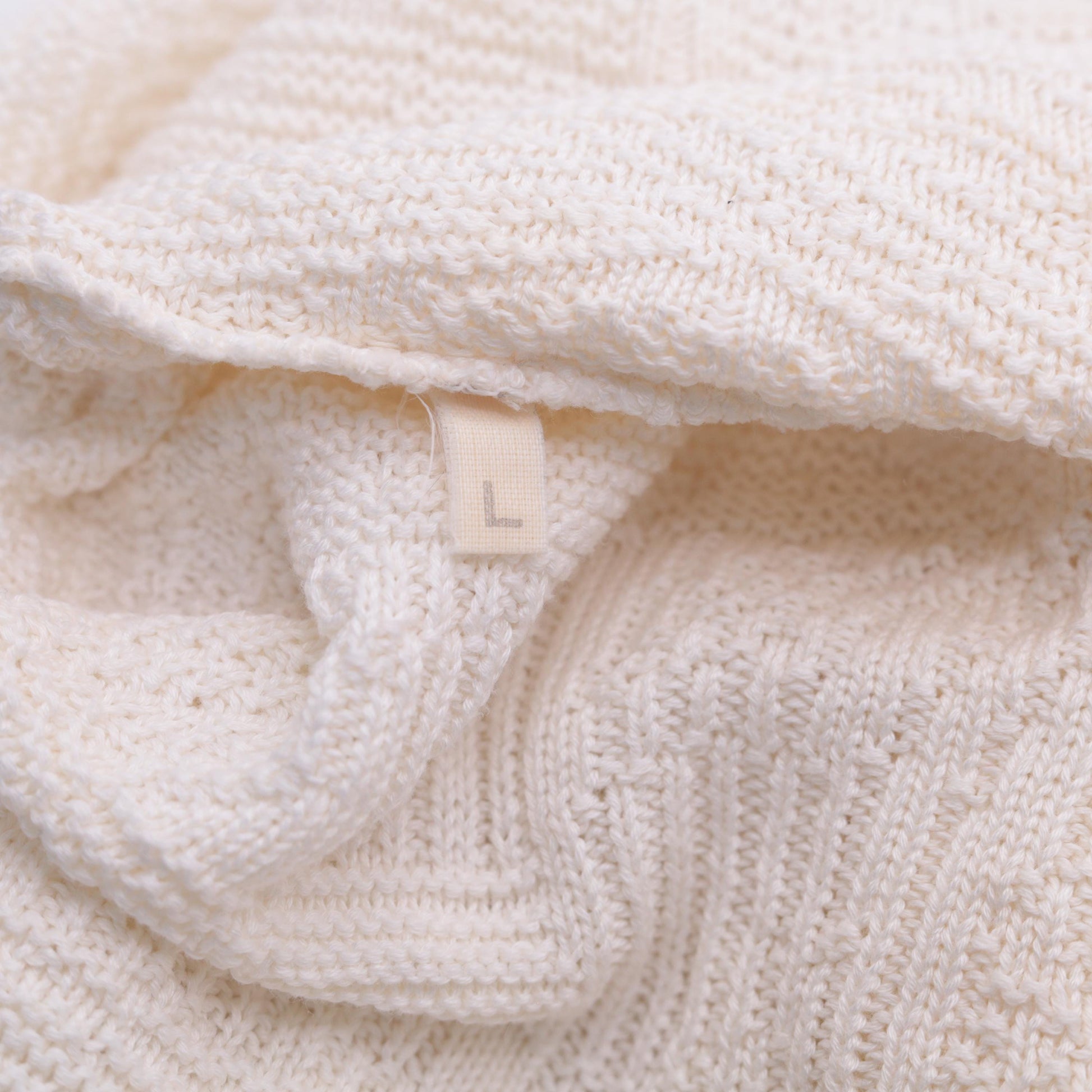 80s Neiman Marcus Cable Knit Sweater Cream Cotton Crew Neck Large L