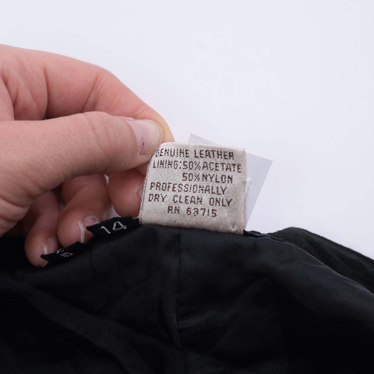 90s Marlynn Traditions Black Leather Maxi Skirt A-Line Large L