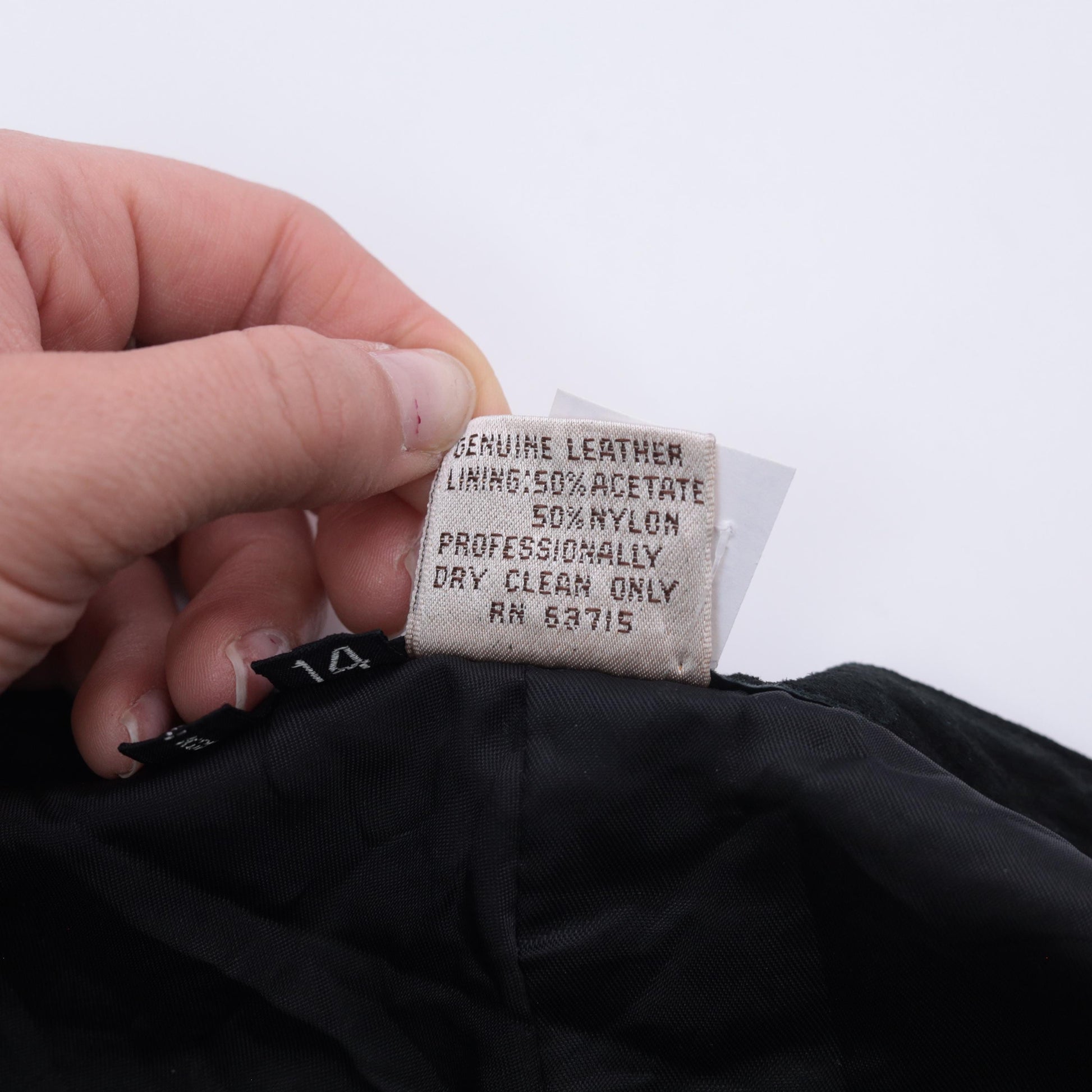90s Marlynn Traditions Black Leather Maxi Skirt A-Line Large L