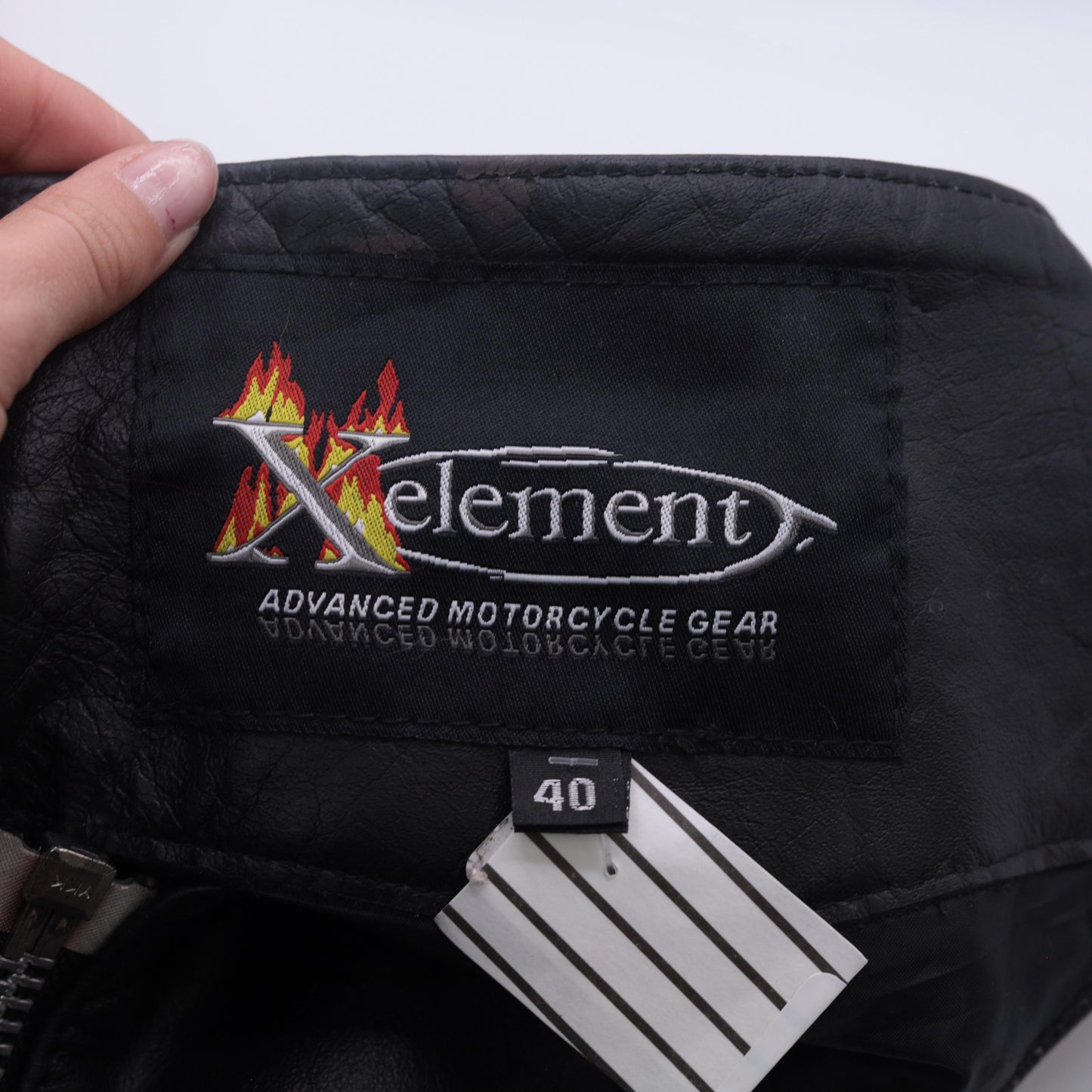 90s Xelement Black Leather Chaps Motorcycle Gear Buckle Lace-Up Large L