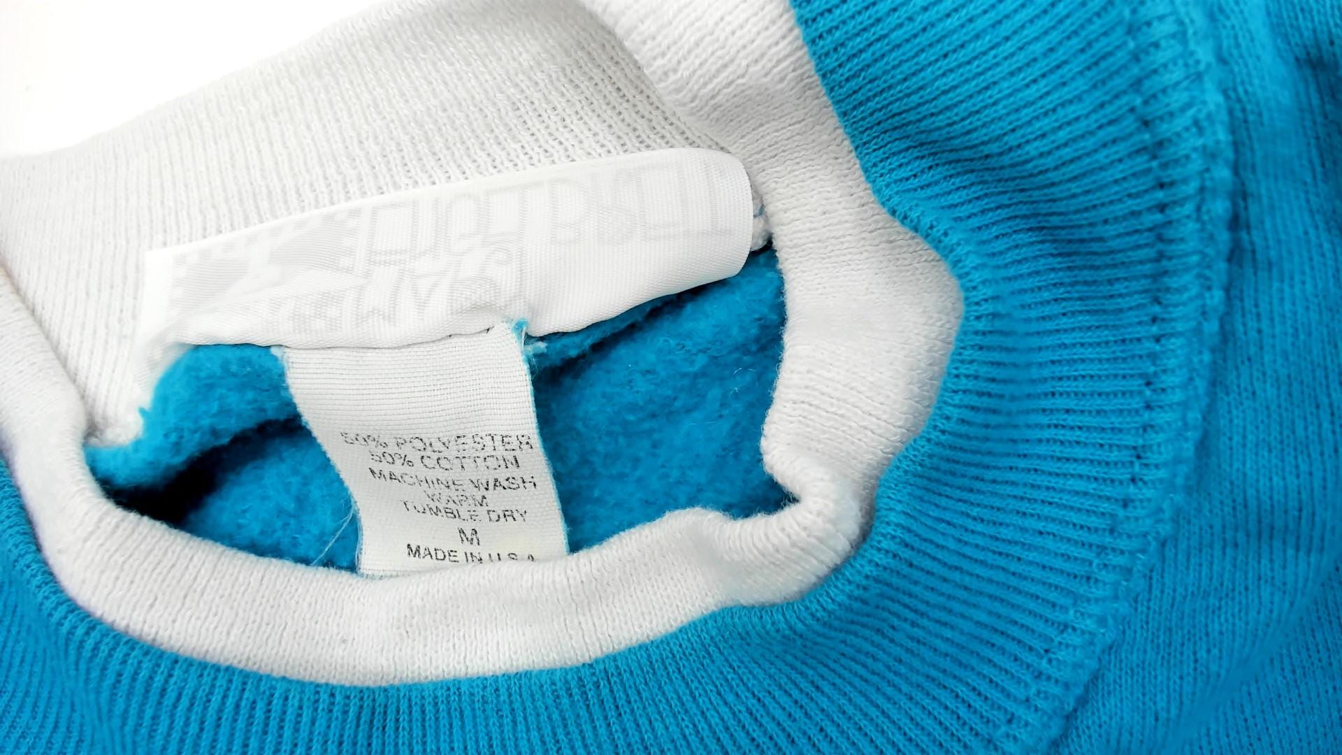 90s Mary Engelbreit Queen of the Kitchen Sweatshirt Teal Granny Collar Medium M