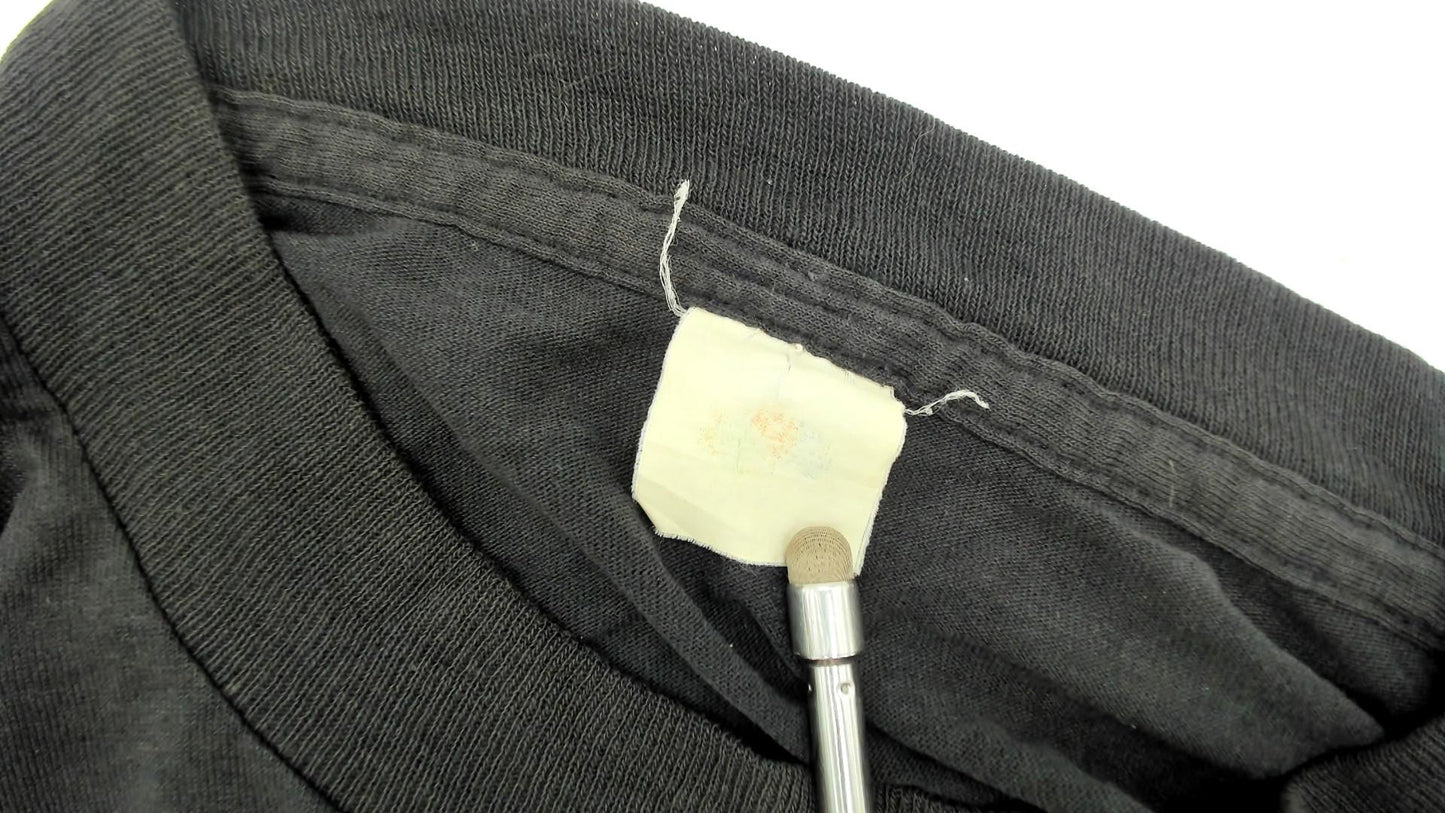 90s Black Pocket T-Shirt Cotton Blend Crewneck Small Medium