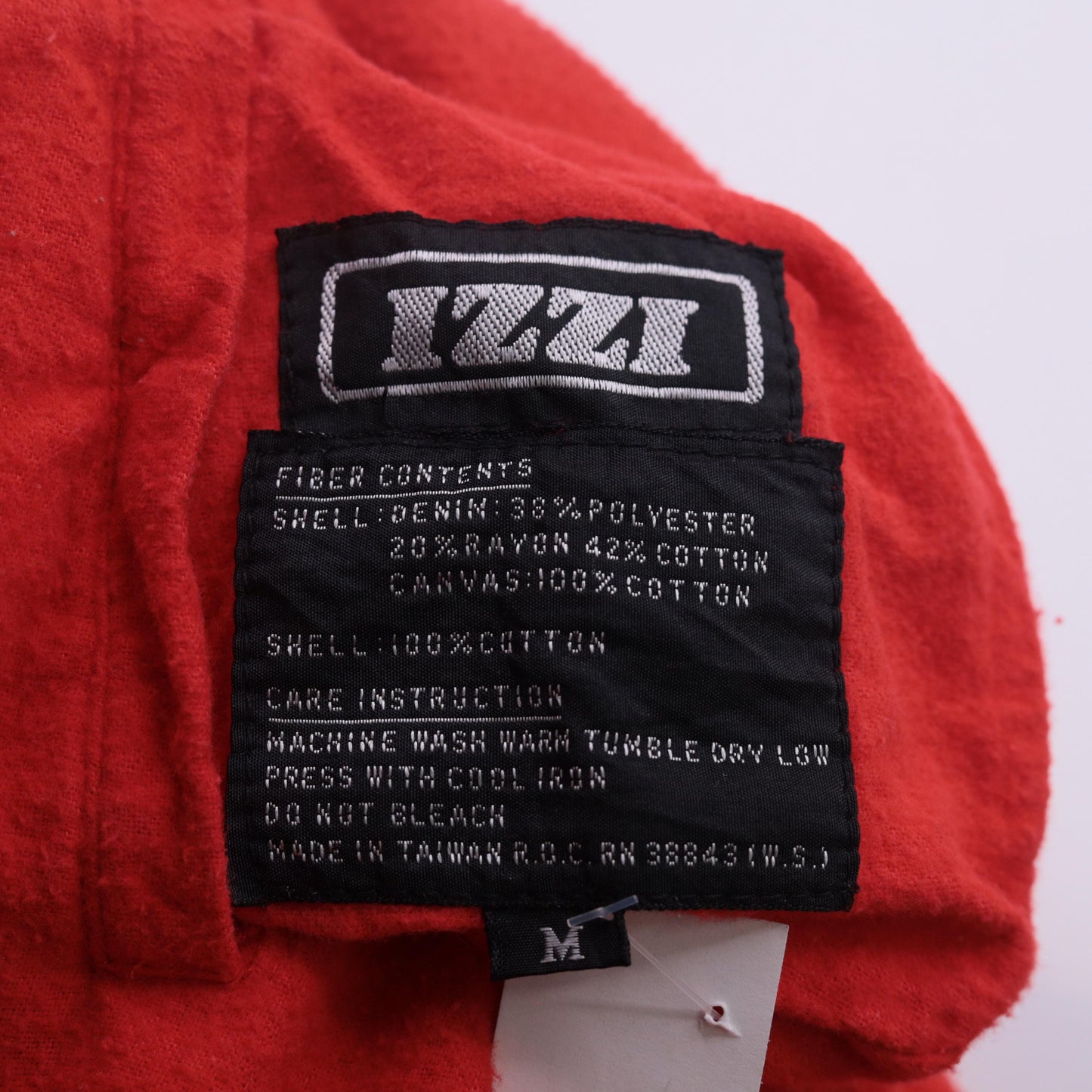 80s Izzi Reversible Denim Vest Blue Red Colorblock Medium M