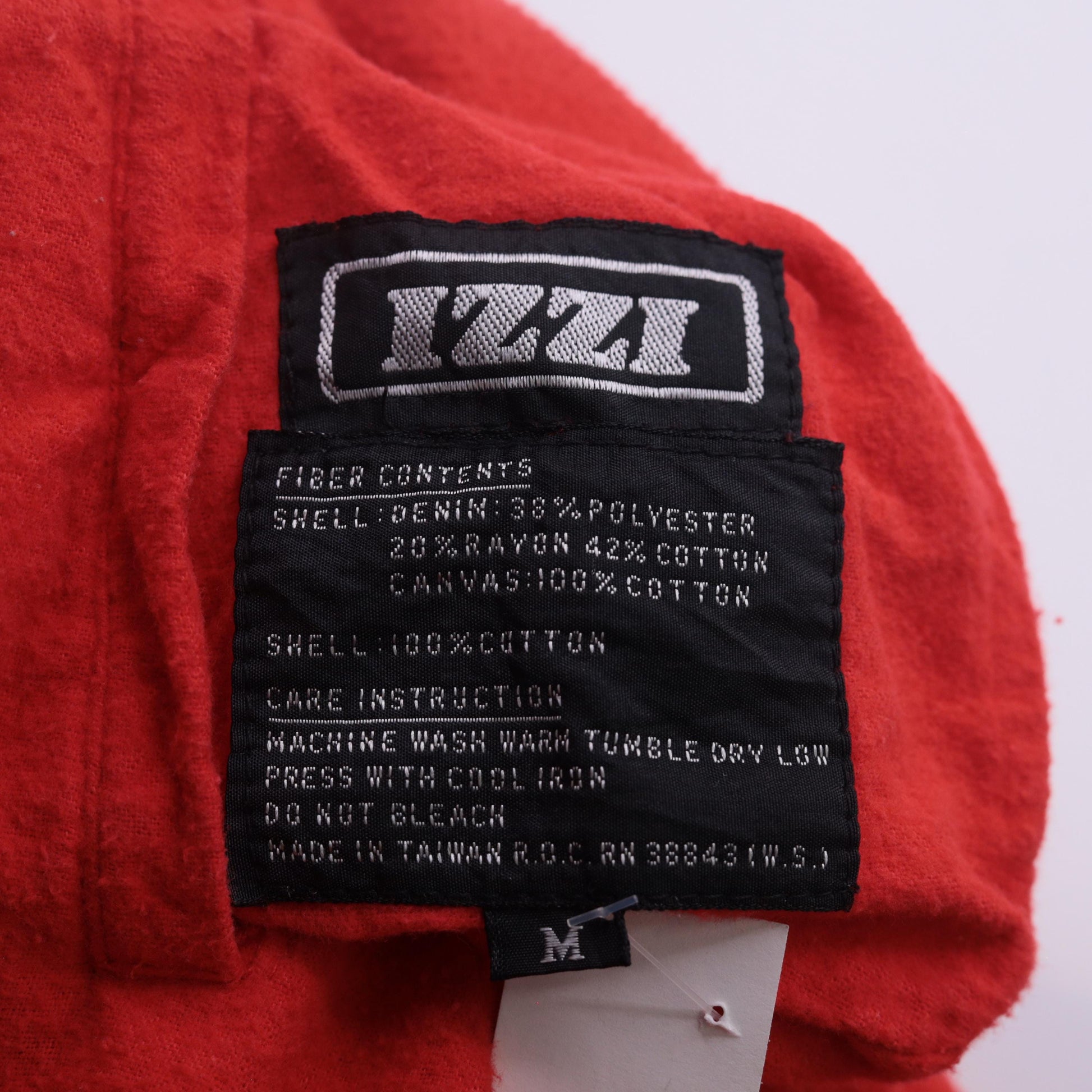 80s Izzi Reversible Denim Vest Blue Red Colorblock Medium M
