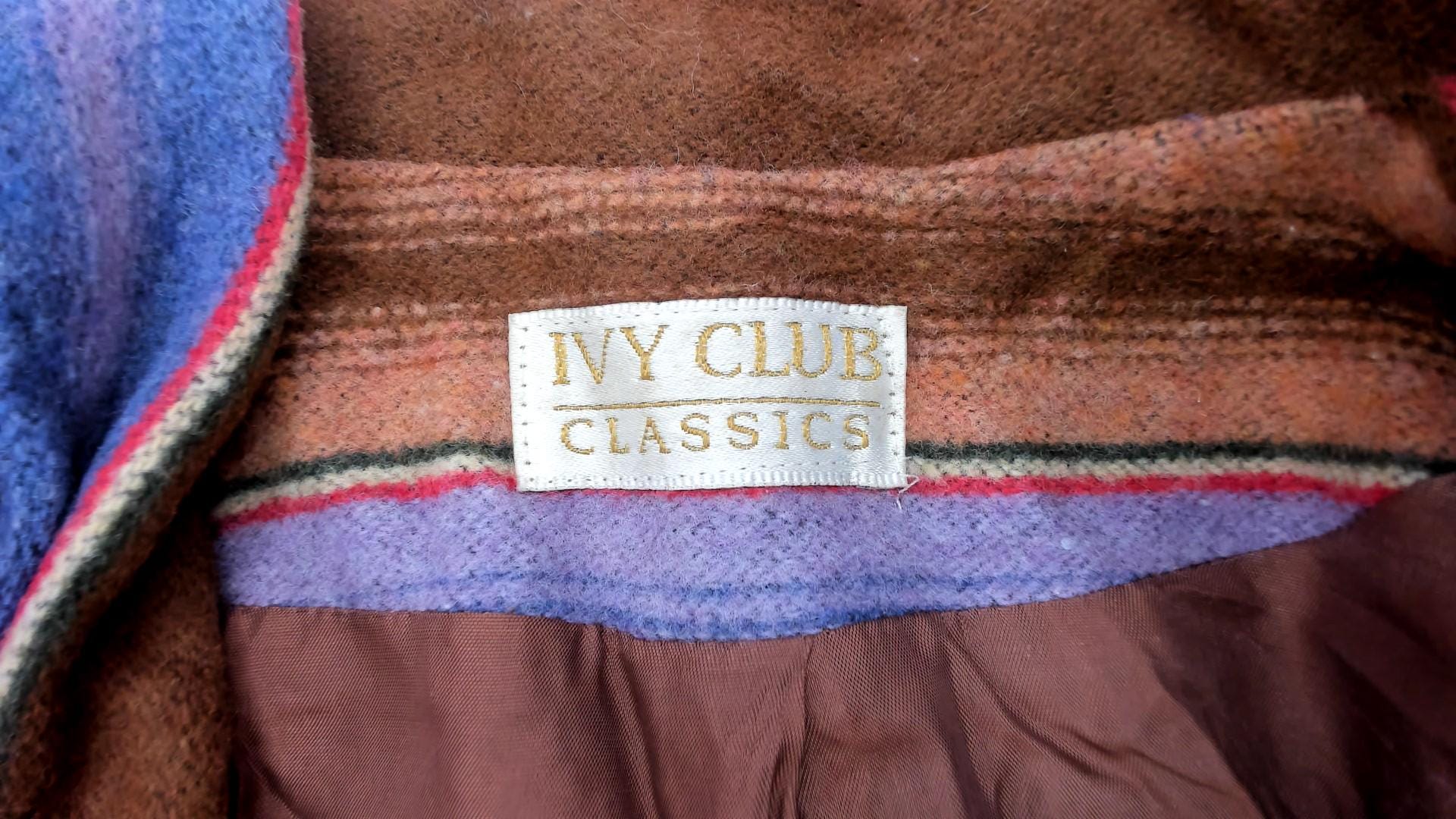 90s Southwestern Stripe Blazer Brown Blue Red Green Single Button Medium