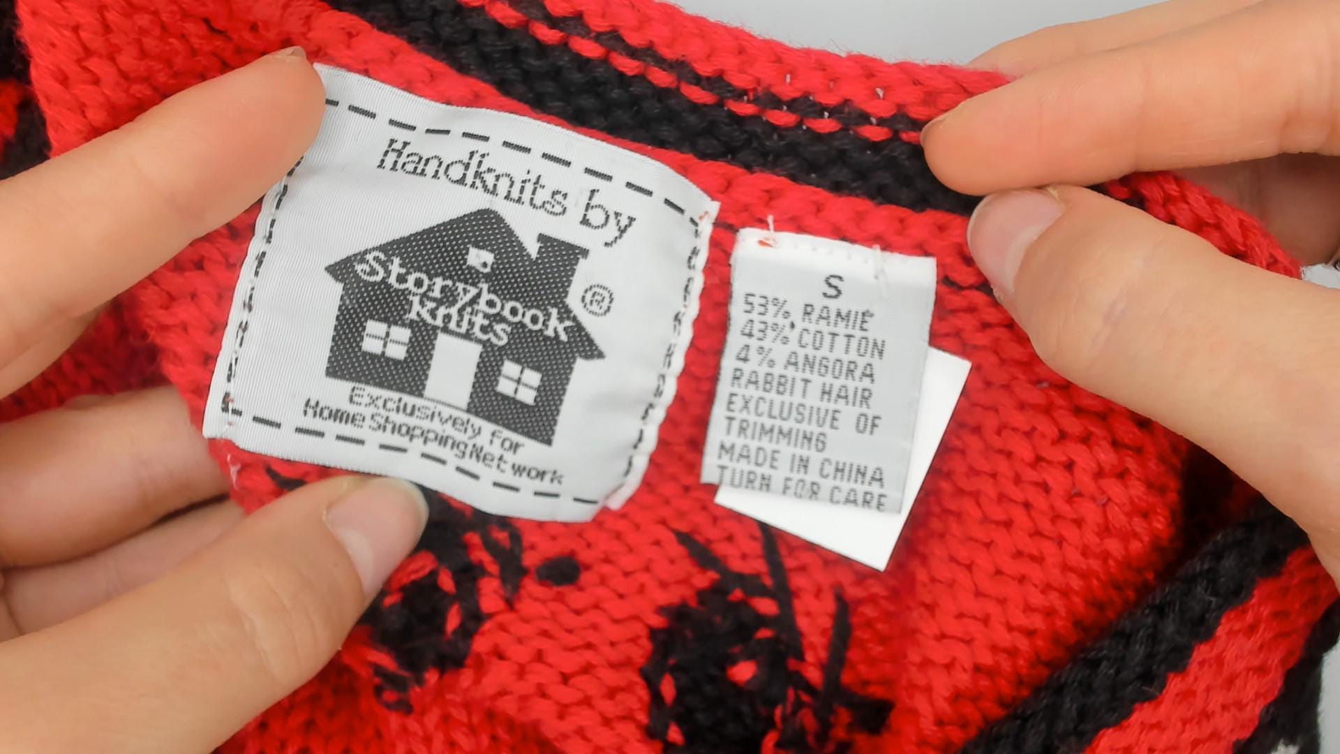 90s Storybook Knits Dalmatian Cardigan Black Red White Bone Buttons Small