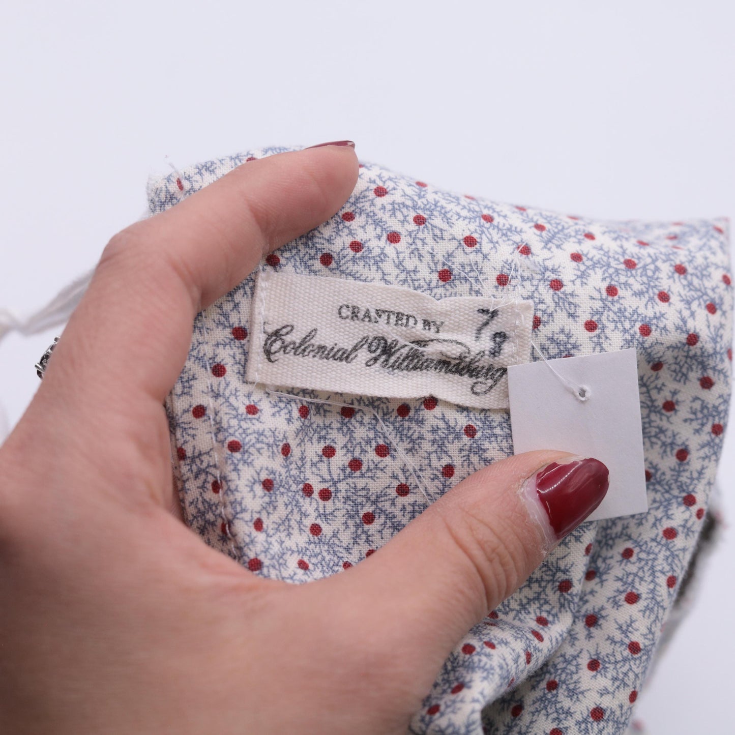 Y2K Colonial Williamsburg Ditsy Floral Prairie Dress Puff Sleeve Midi Tie-Back Extra Small XS