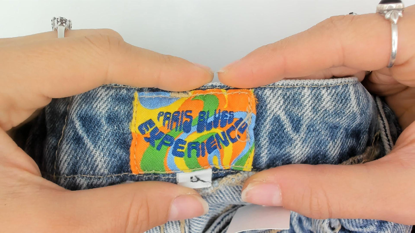 90s Paris Blues Light Wash Straight Leg Jeans Low Rise Small S