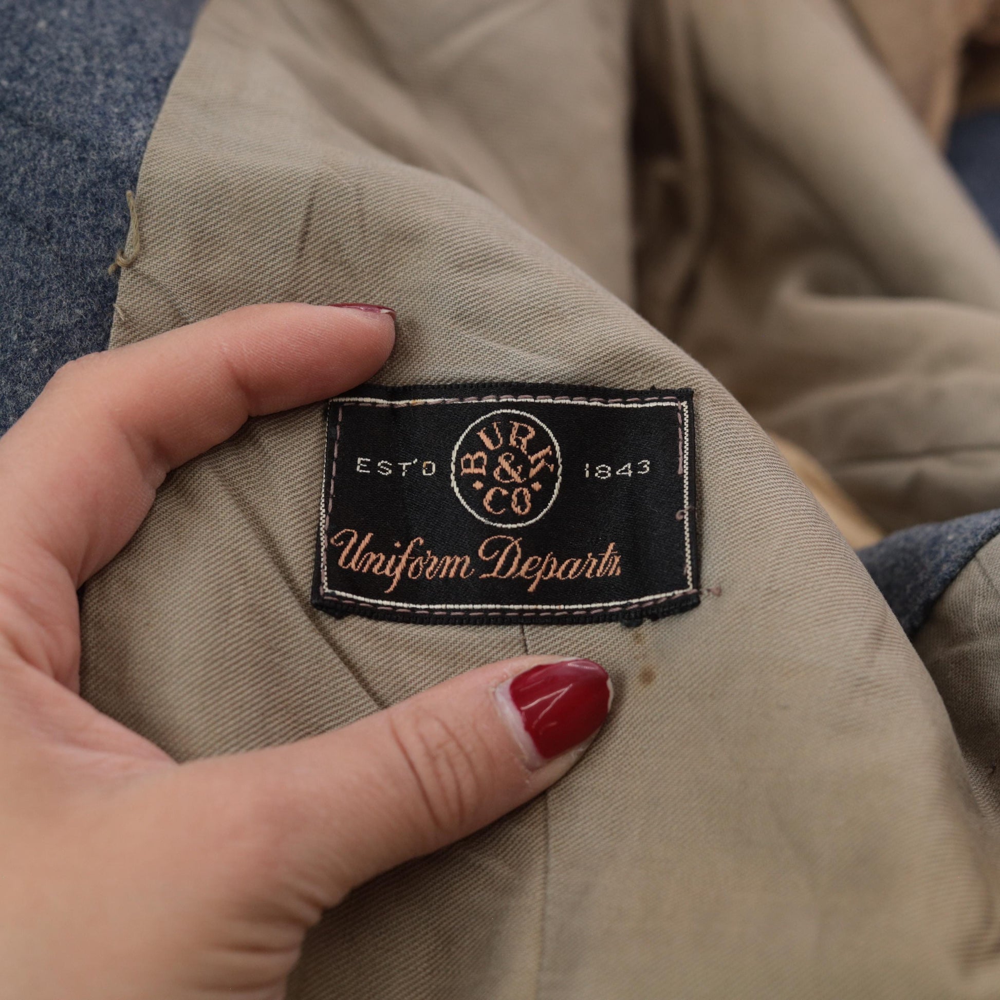 60s Burk & Co Military Academy Wool Blazer Blue-Gray Gold Button XS