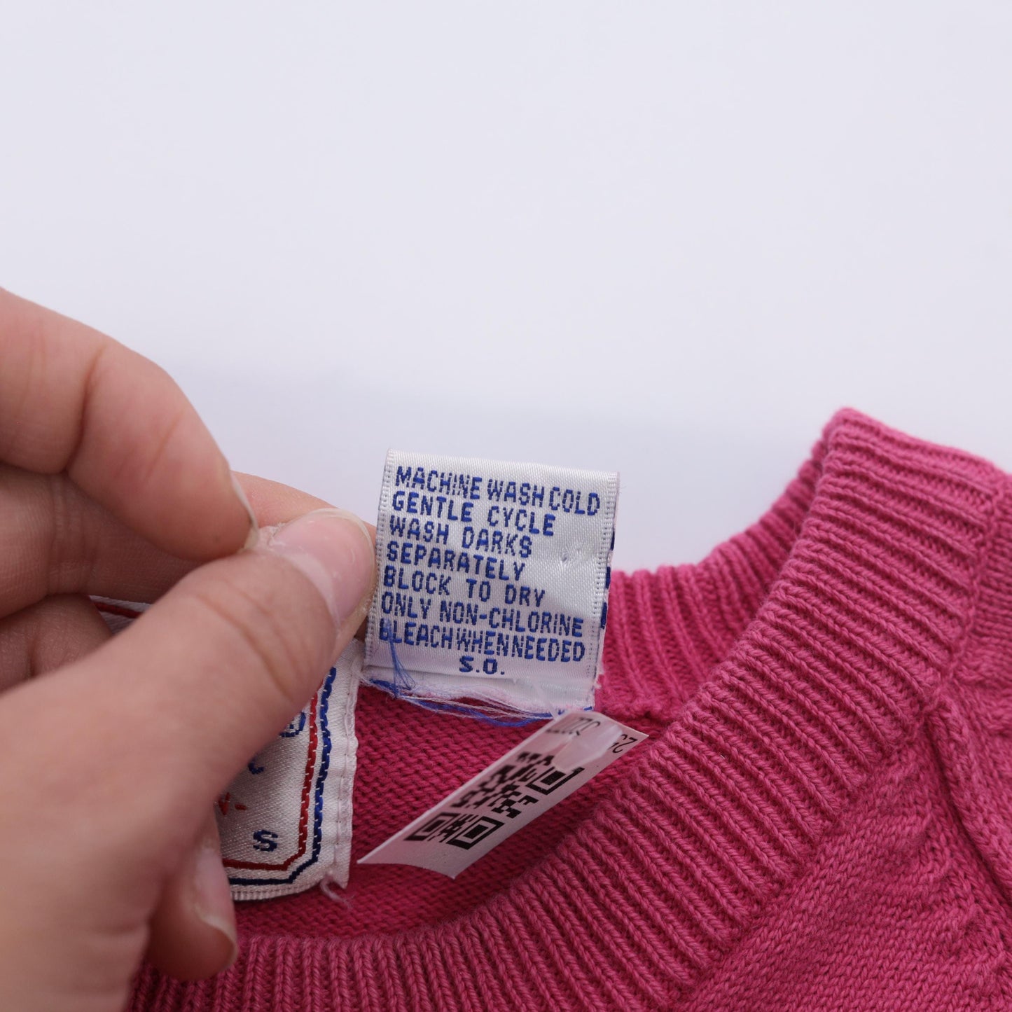 90s Pink Cotton Crewneck Sweatshirt Small S