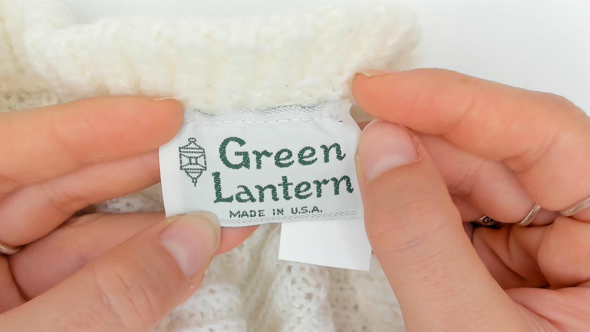 80s Green Lantern Striped Knit Sweater White Mint Lavender Small
