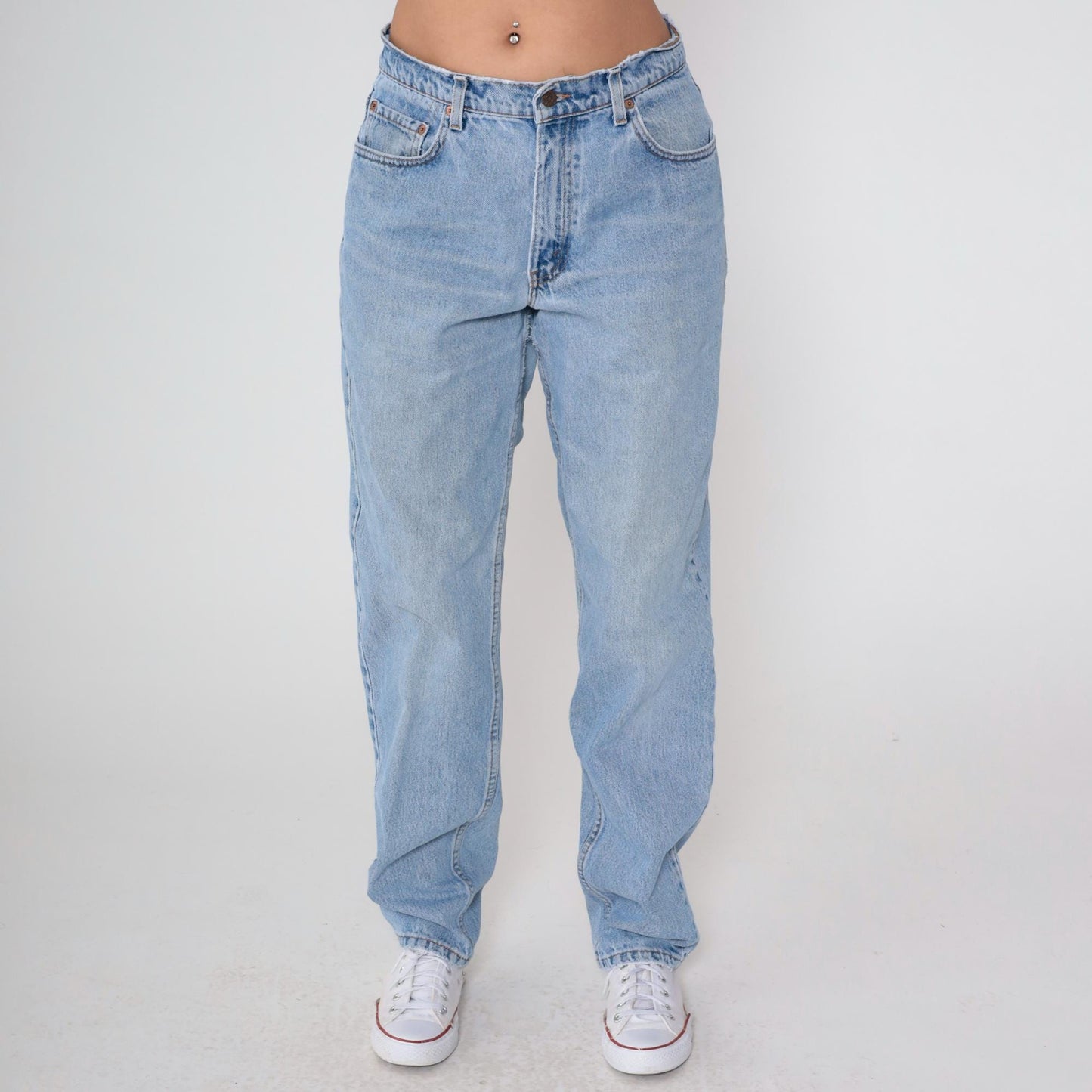 Levi's 560 High Waist Mom Jeans Blue Denim Straight Leg 32 Waist
