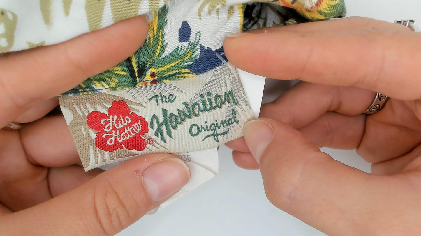 Y2K Hilo Hattie Hawaiian Shirt Island Print Button Front Medium