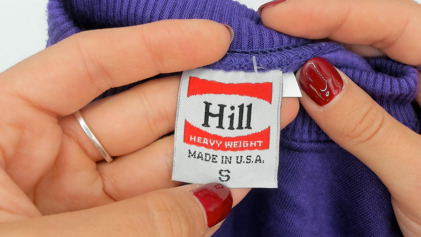 90s Purple Crewneck Sweatshirt Heavy Weight Cotton Blend Small S