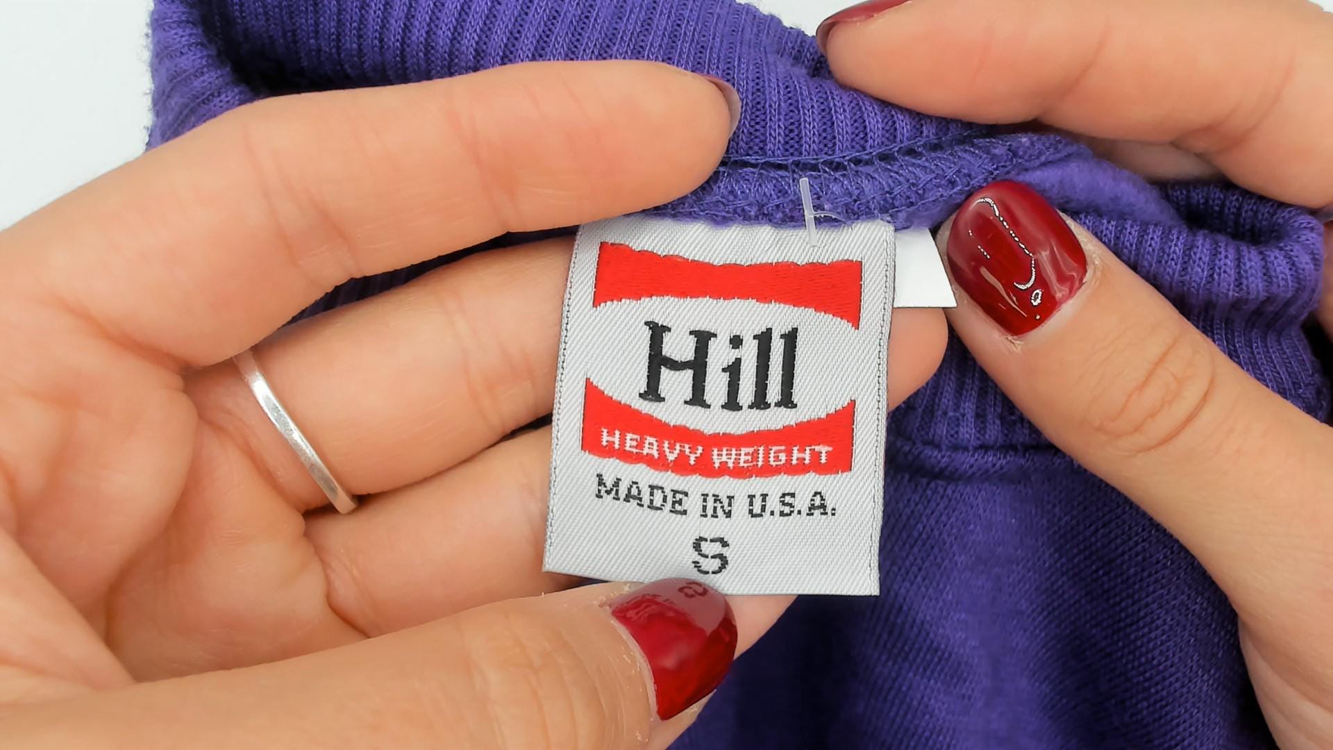 90s Purple Crewneck Sweatshirt Heavy Weight Cotton Blend Small S
