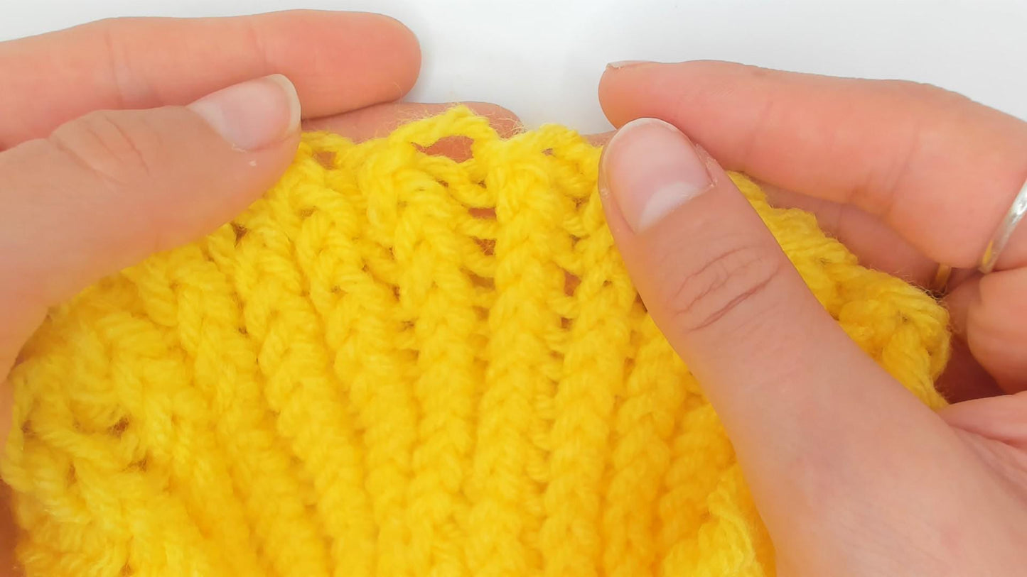 80s Yellow Open Knit Cowl Neck Sweater Long Sleeve Medium