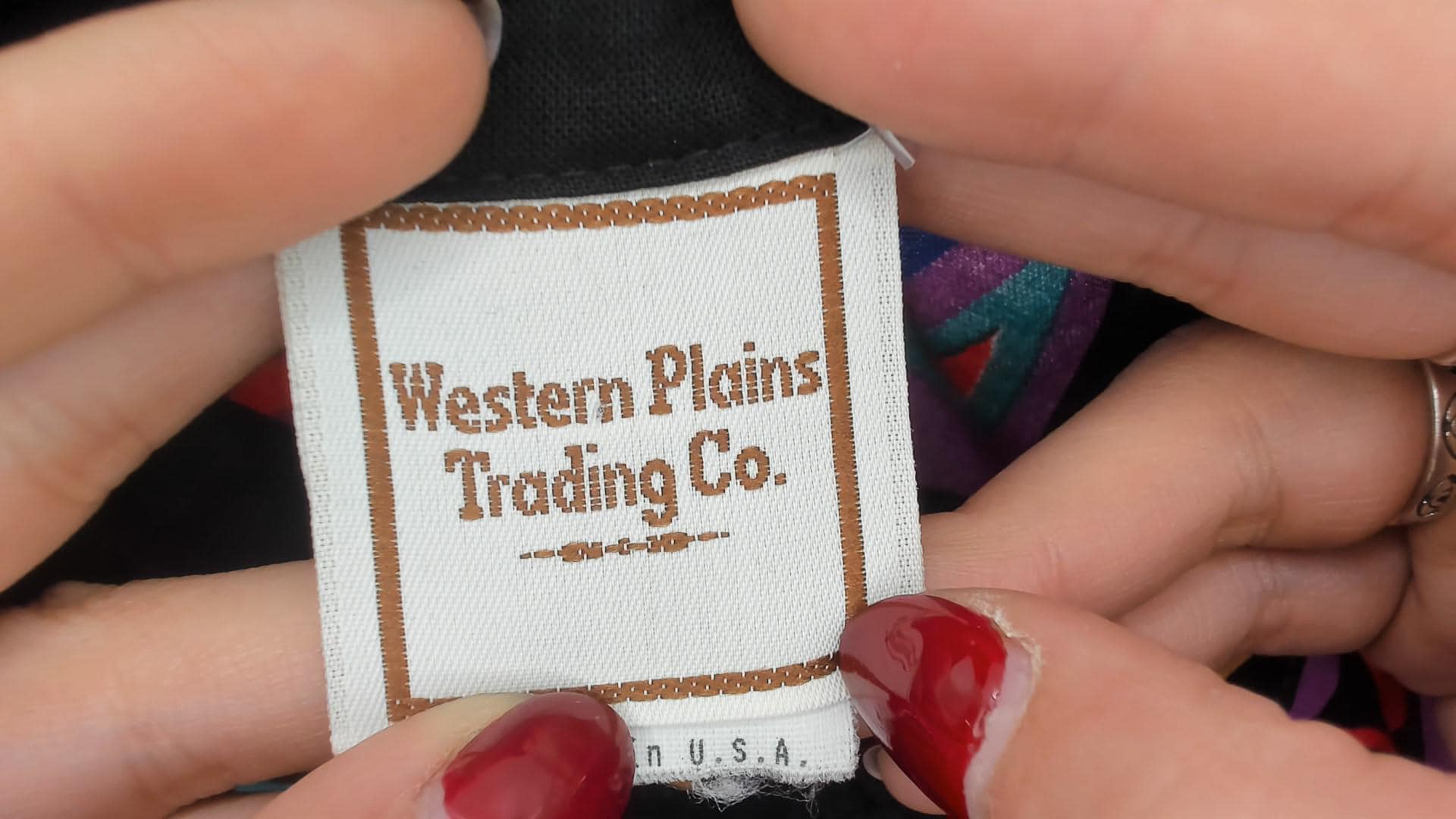 90s Western Plains Trading Co Southwestern Aztec Print Button Shirt Medium M
