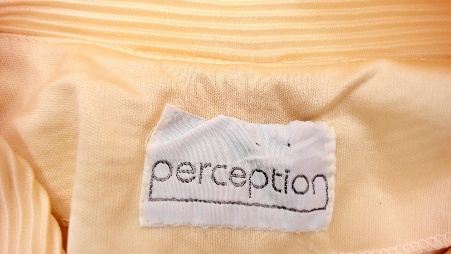 80s Perception Cream Pussy Bow Blouse Long Sleeve Button-Up Medium M