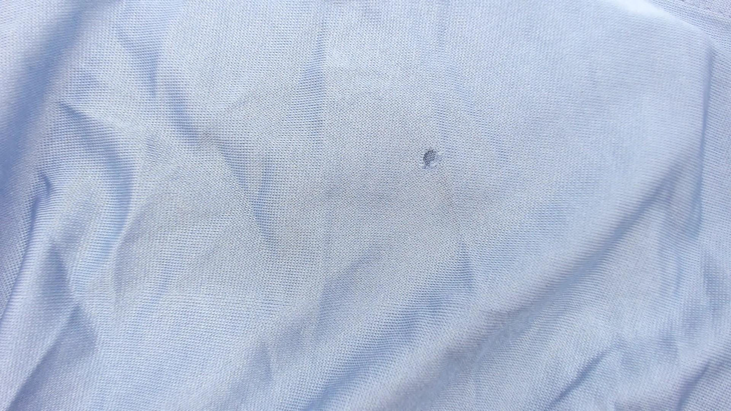 70s Van Heusen Light Blue Button-Front Shirt Short Sleeve Pointed Collar Extra Large