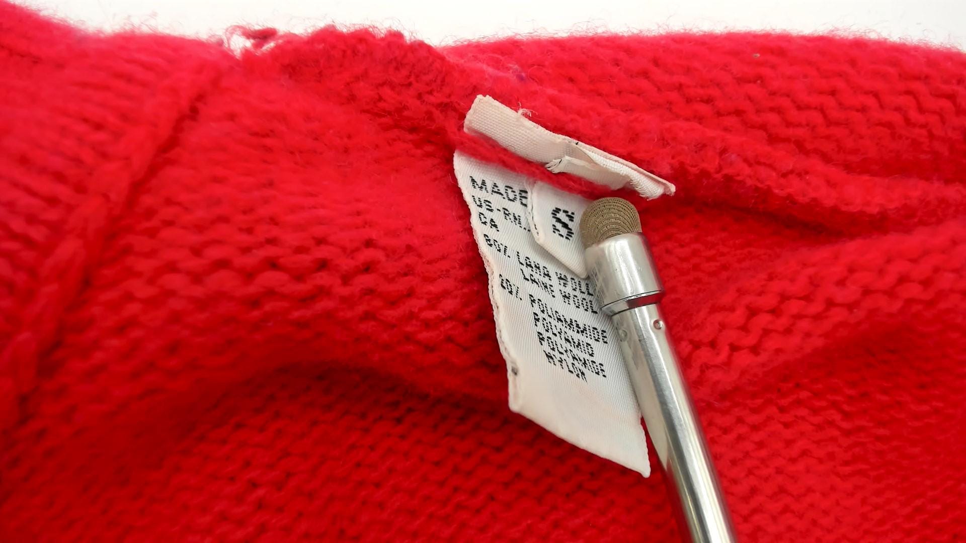 80s United Colors of Benetton Argyle Mock Neck Sweater Coral Pink Small S