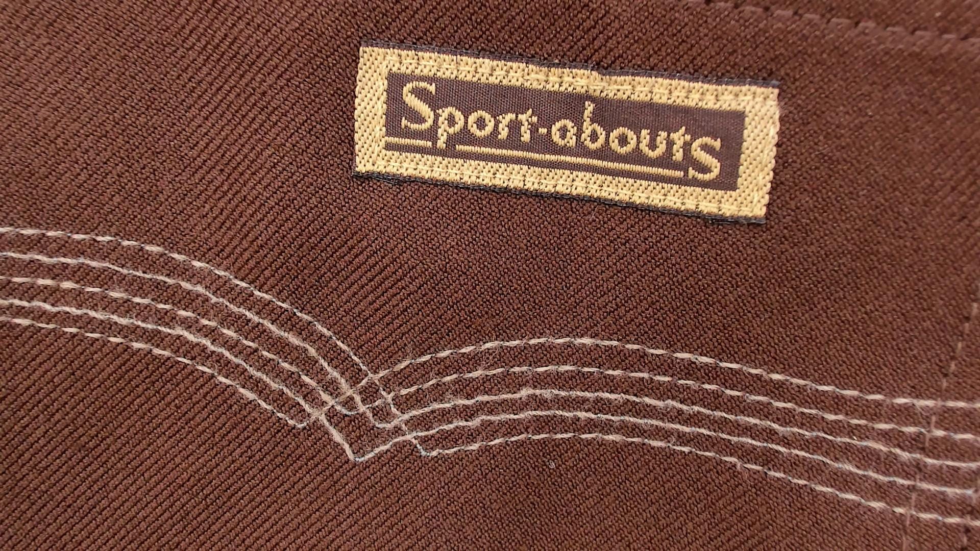 70s Sportabouts Brown Straight Leg Trousers High Waisted Large L