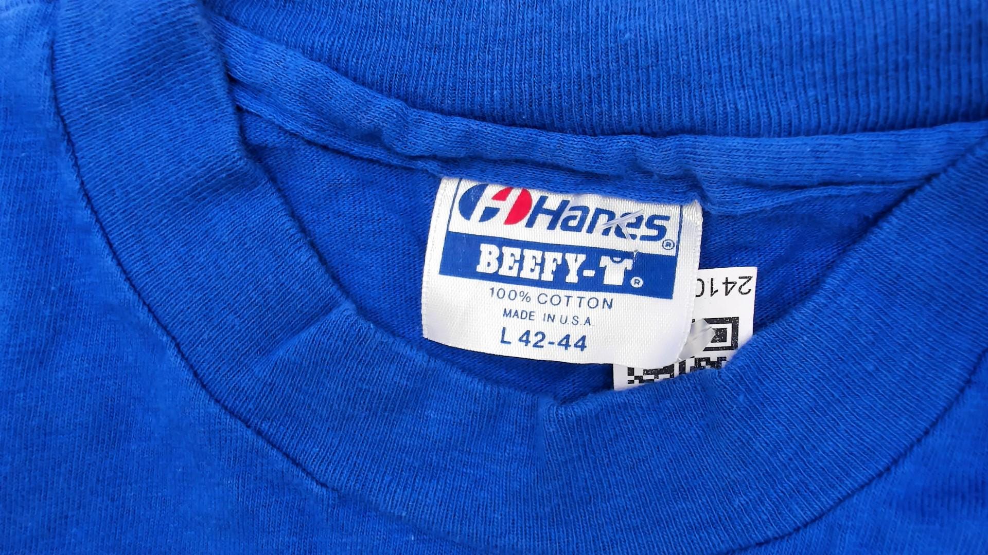 90s Hot Air Balloon Graphic T-Shirt Royal Blue Albuquerque Holiday Bowl Large