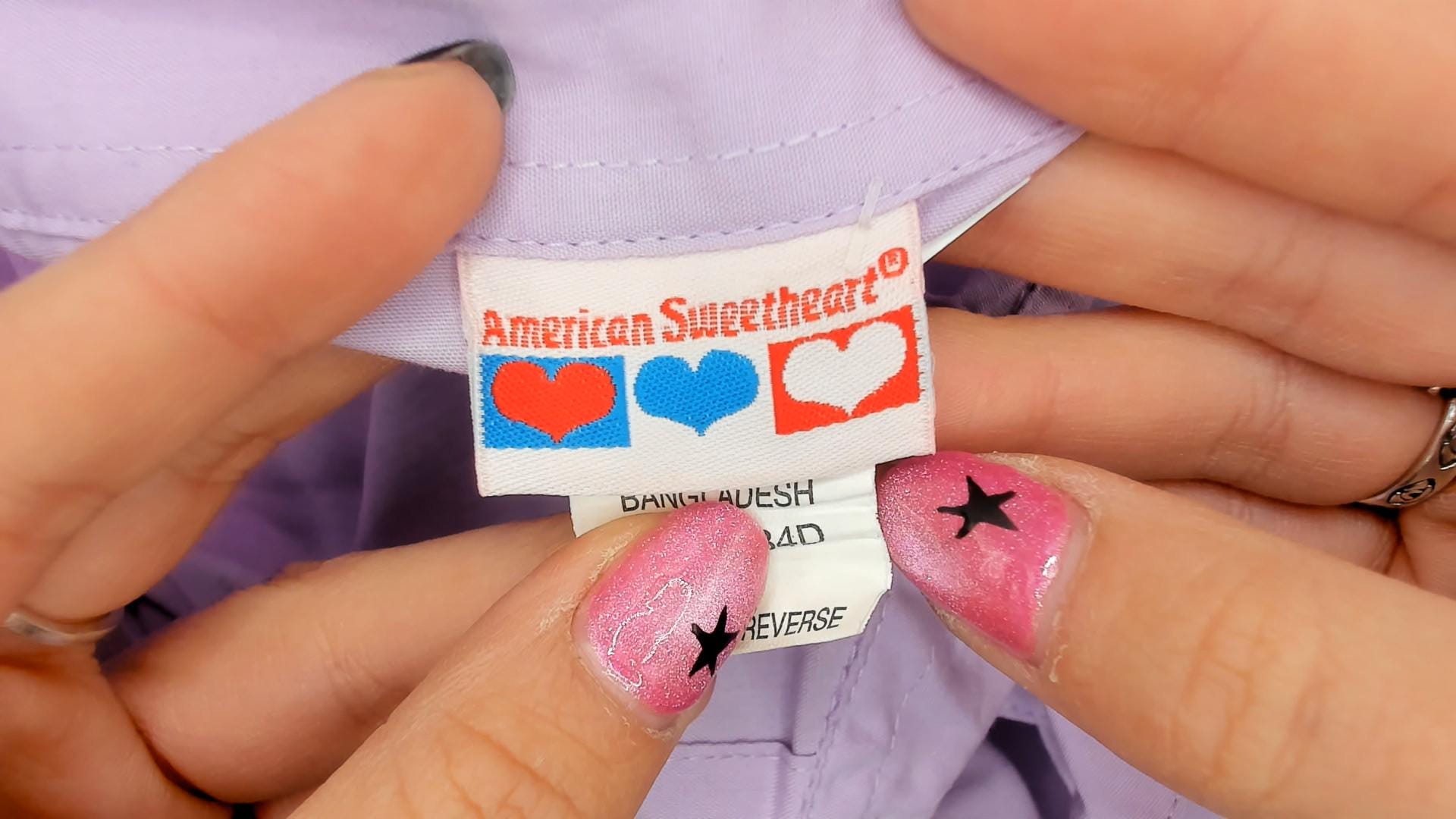 80s American Sweetheart Lavender Button Blouse Peter Pan Collar Medium M