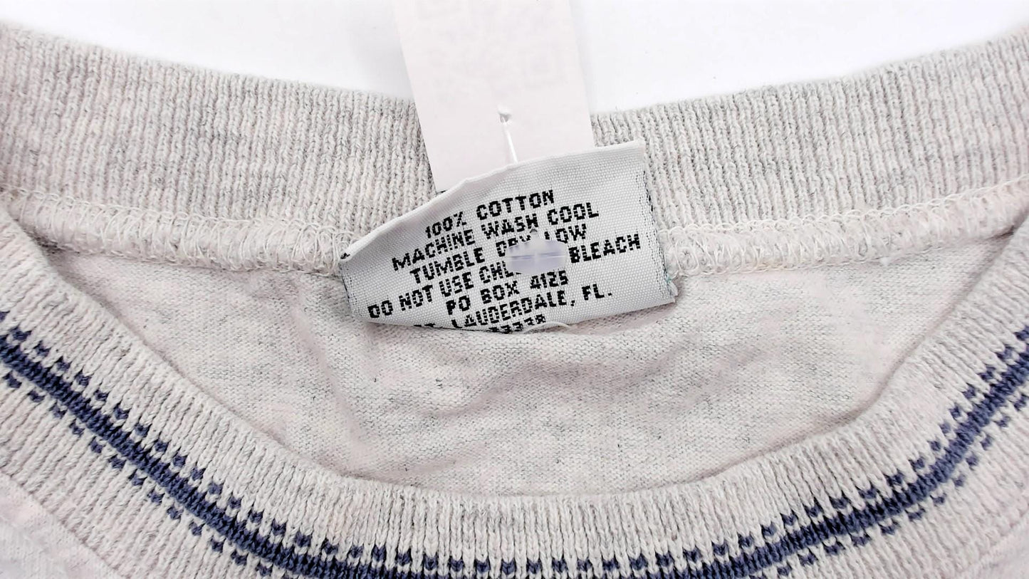90s South American Explorer Cruise Map Tee White Cotton Large L