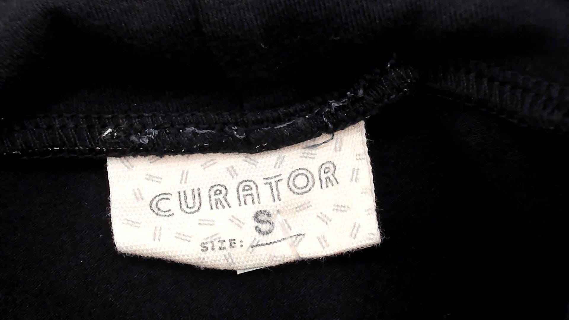 90s Black Sleeveless Mock Turtleneck Crop Top Cotton Knit Small