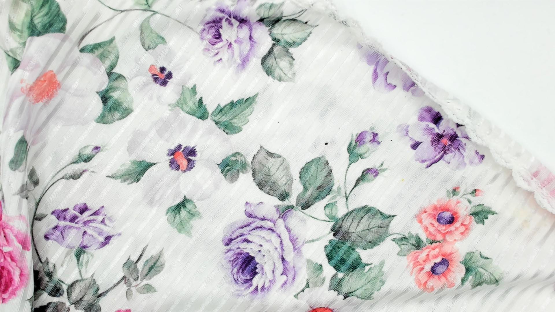90s Floral Mini Slip Dress White Rose Print V-Neck Bow Camisole XXS