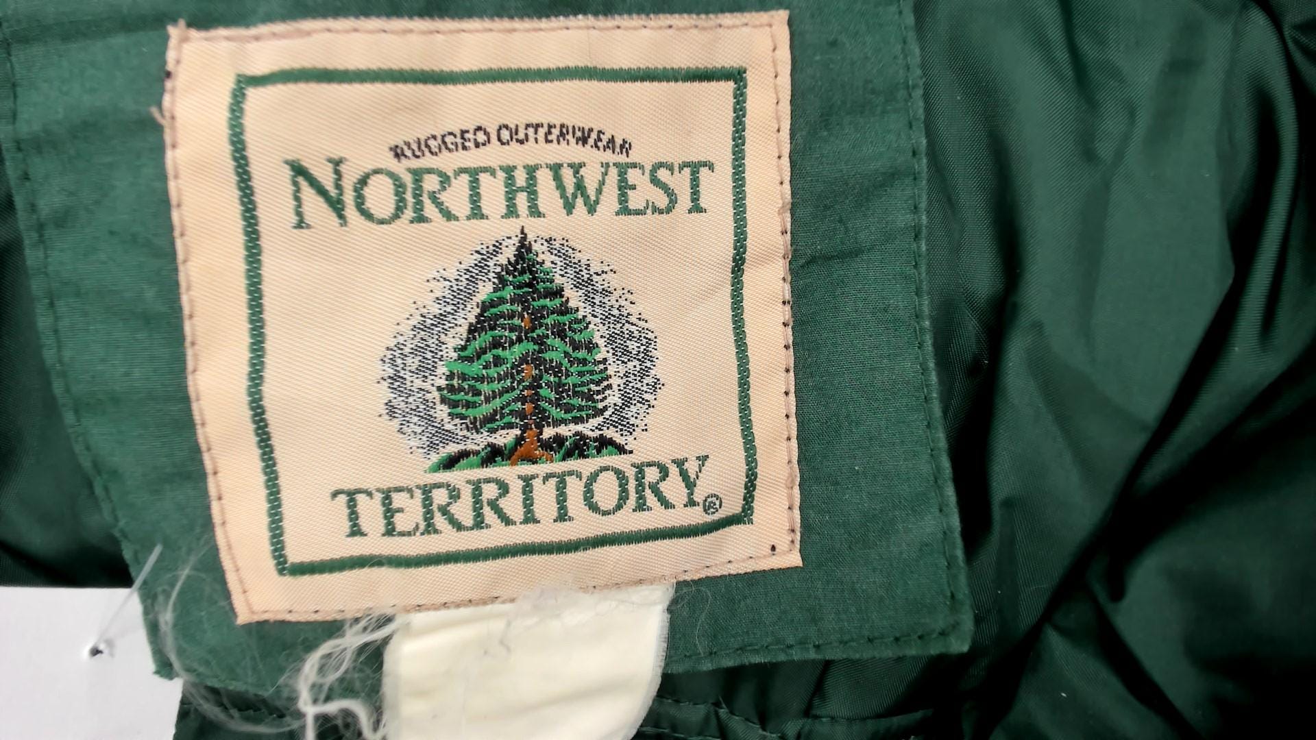 90s Northwest Territory Forest Green Down Puffer Vest Quilted Nylon Large