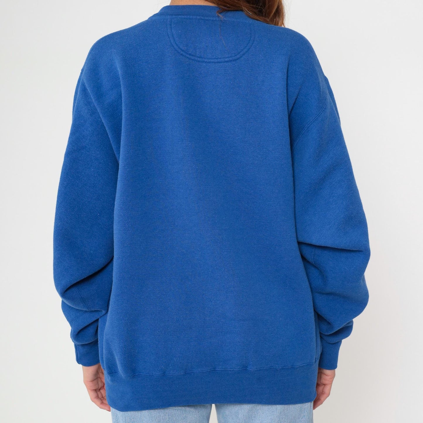 90s Cape Cod Sweatshirt Royal Blue Collegiate Crewneck Cotton Pullover Extra Large XL