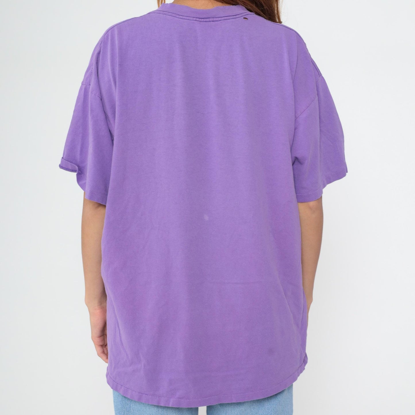 90s Oneita Purple Alaska Fish Graphic Tee Cotton Plus Size XXL
