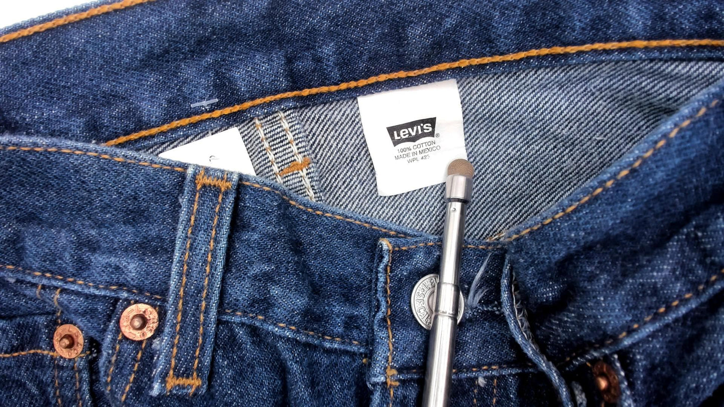 90s Levi's 501 High Waist Straight Leg Jeans Medium Blue Denim Large L