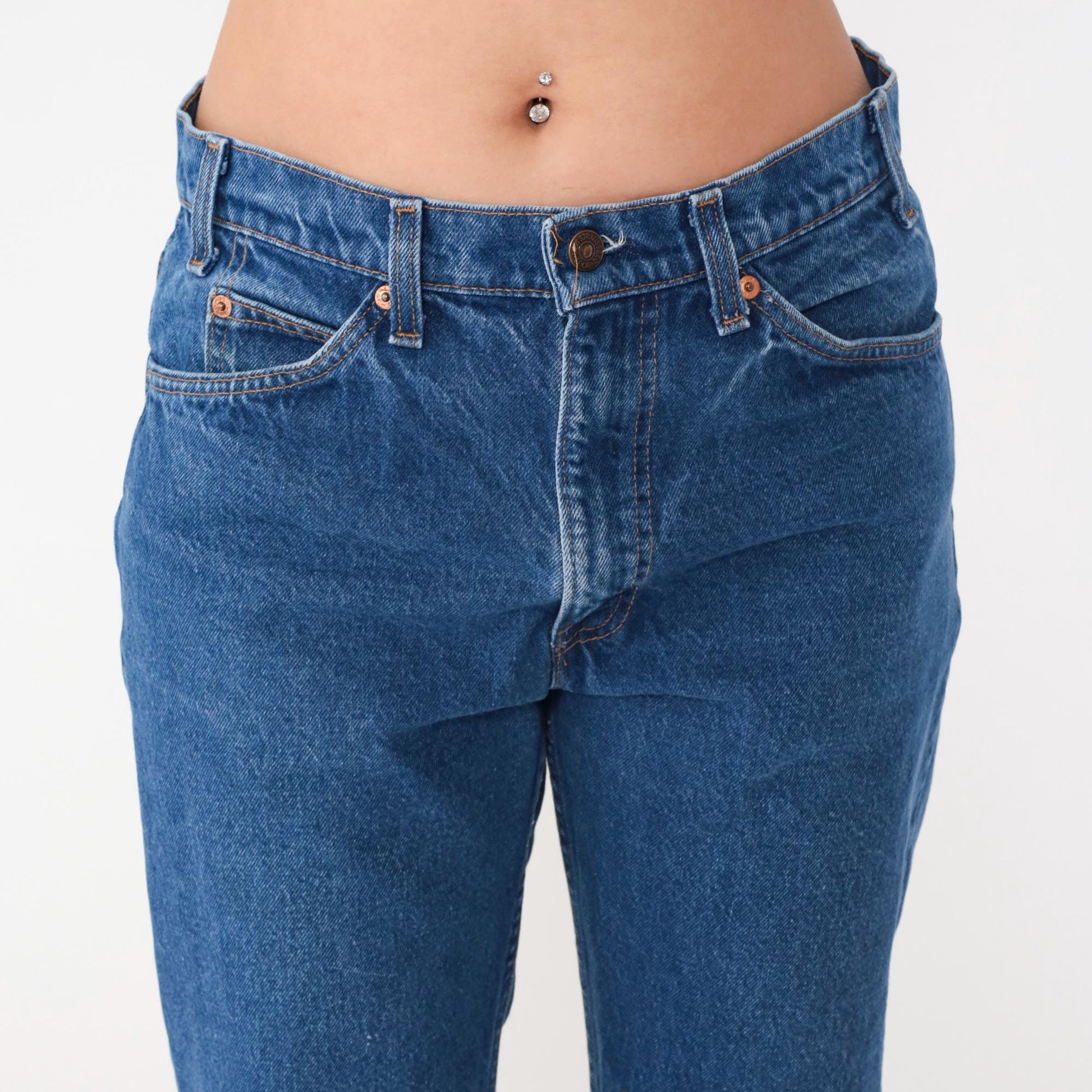 90s Levi's Medium Blue Denim High Waist Straight Leg Jeans W34 L34