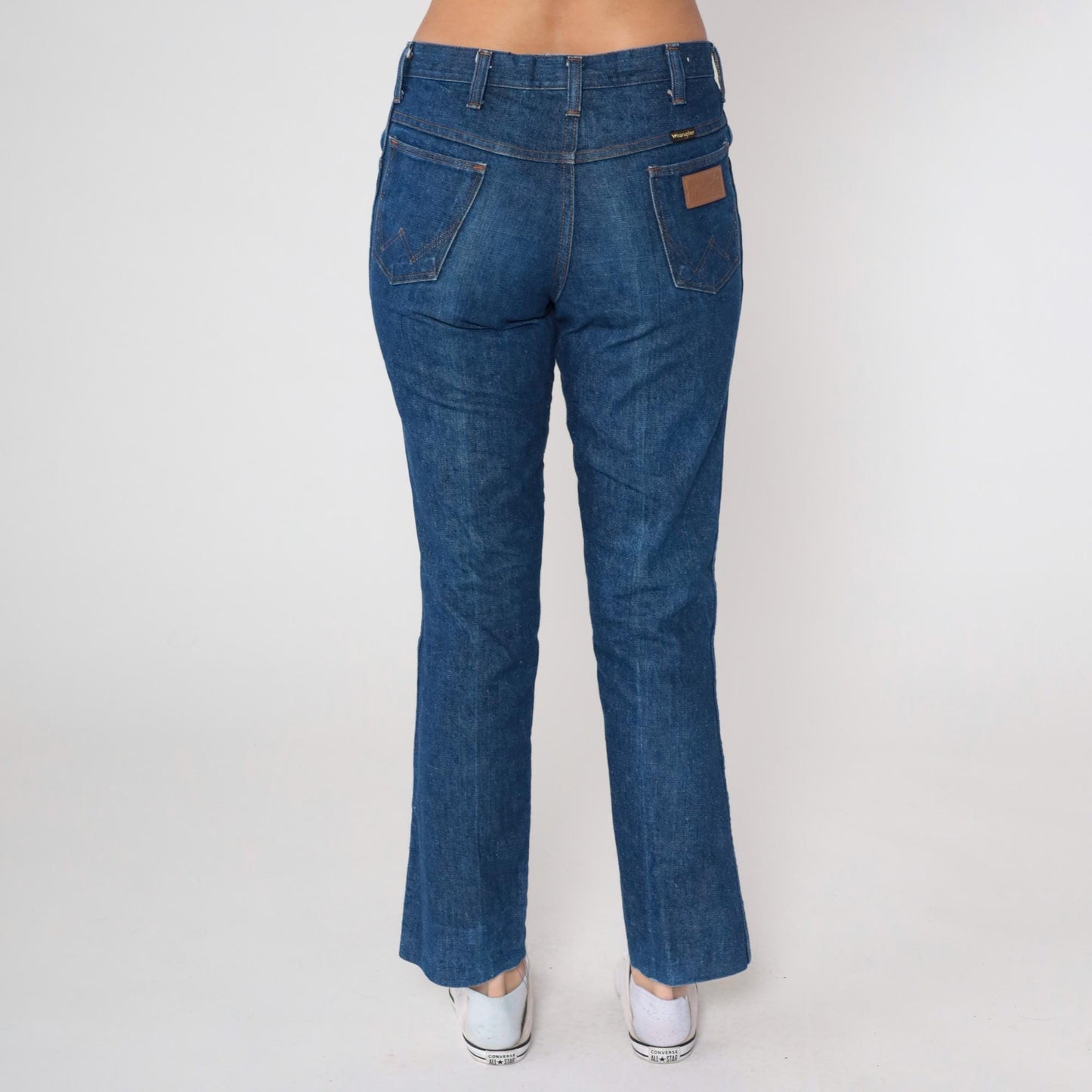 80s Wrangler High Waist Straight Leg Jeans Blue Medium Wash Large L