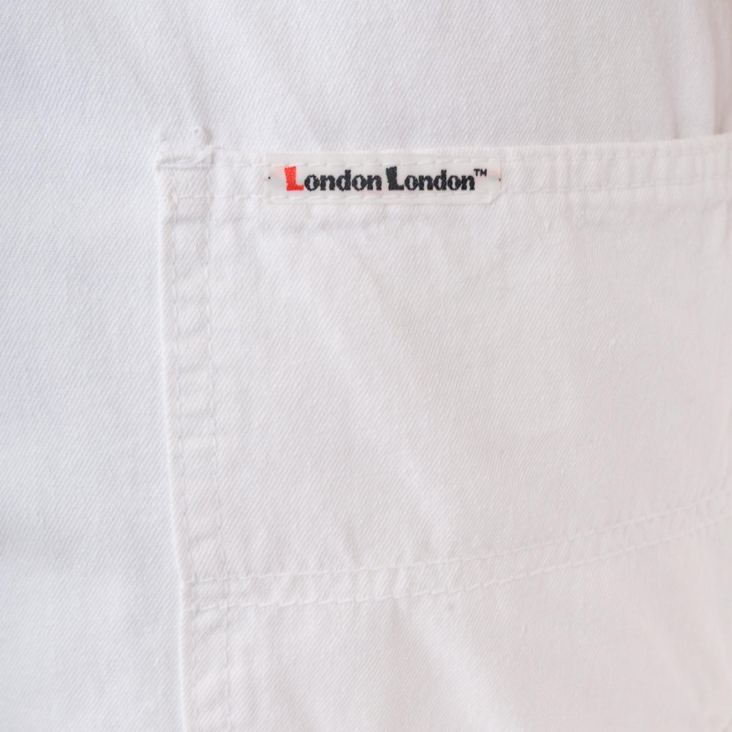 90s London London White Cotton Shortalls Adjustable Straps Medium M