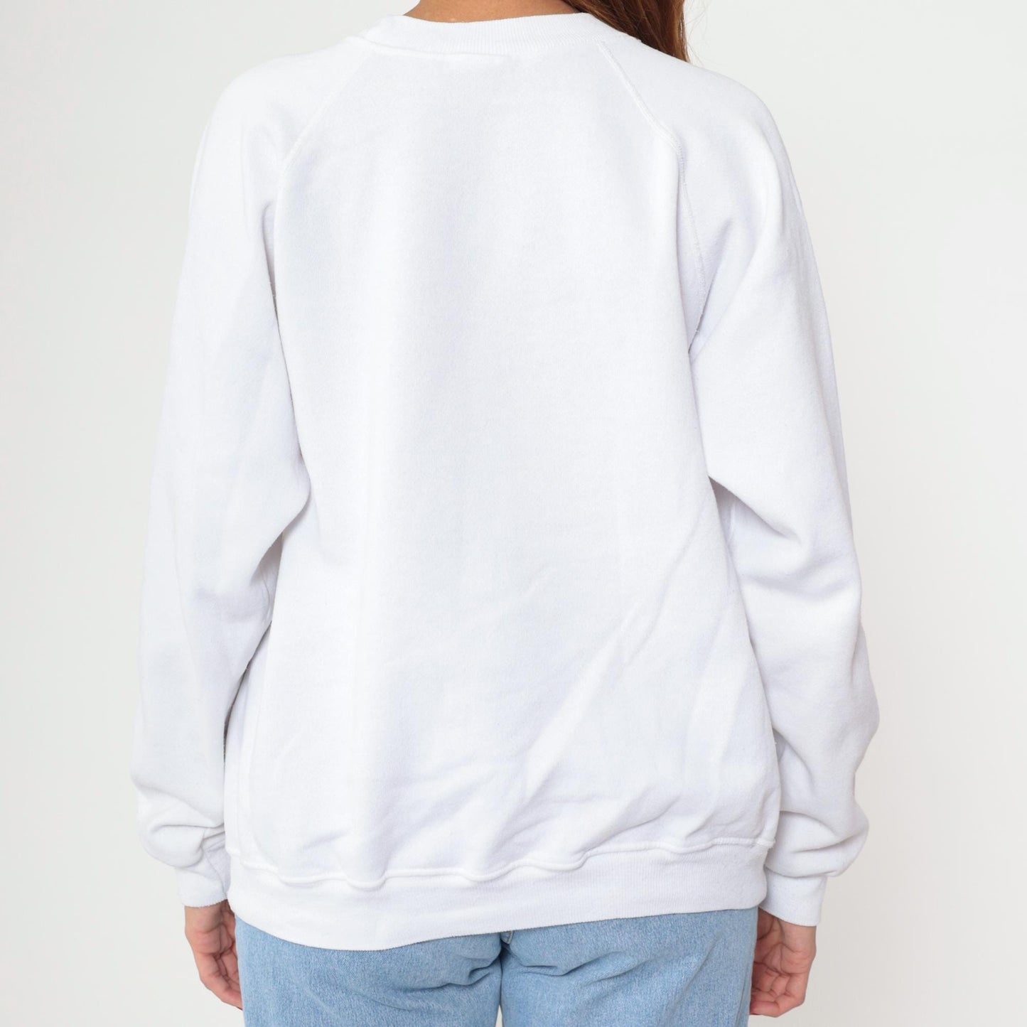 90s Steamboat Mountain Hanes Sweatshirt White Raglan Graphic XL